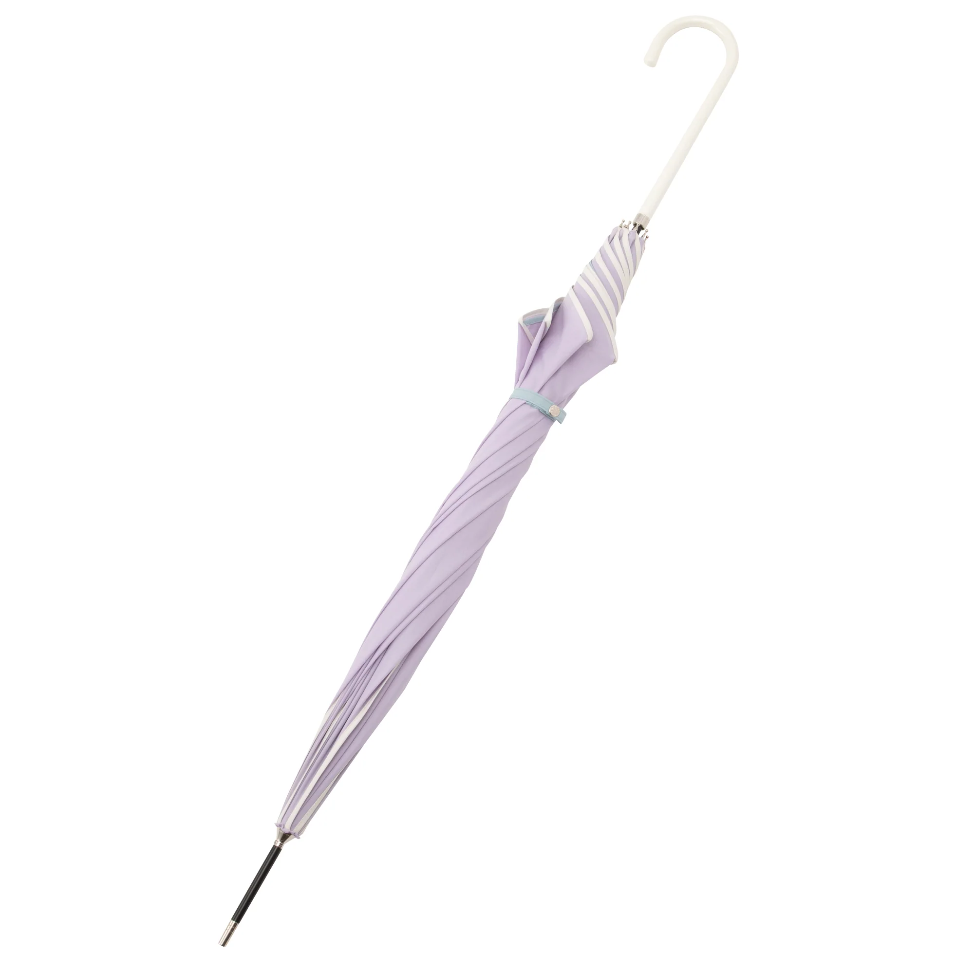 バイカラーパイピング 長傘 58cm パープル - Image 6