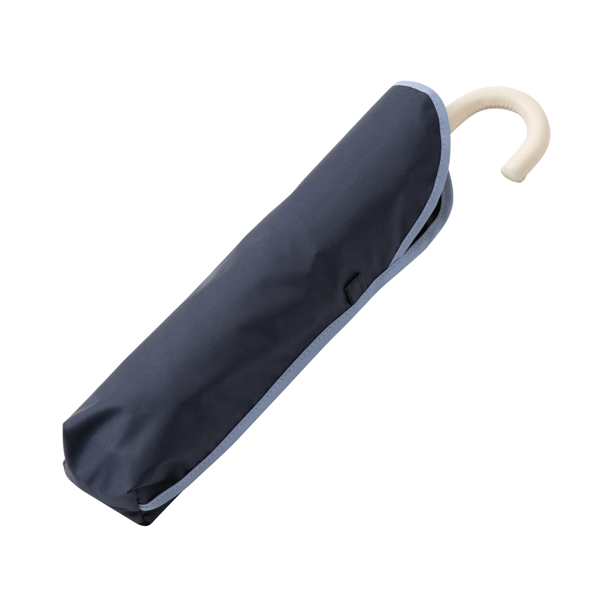 バイカラーパイピング 折りたたみ傘 47cm ネイビー(晴雨兼用) - Image 7
