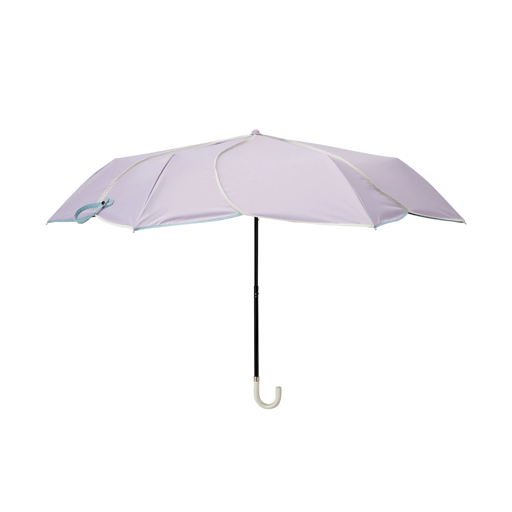 バイカラーパイピング 折りたたみ傘 47cm パープル（晴雨兼用） - Image 3