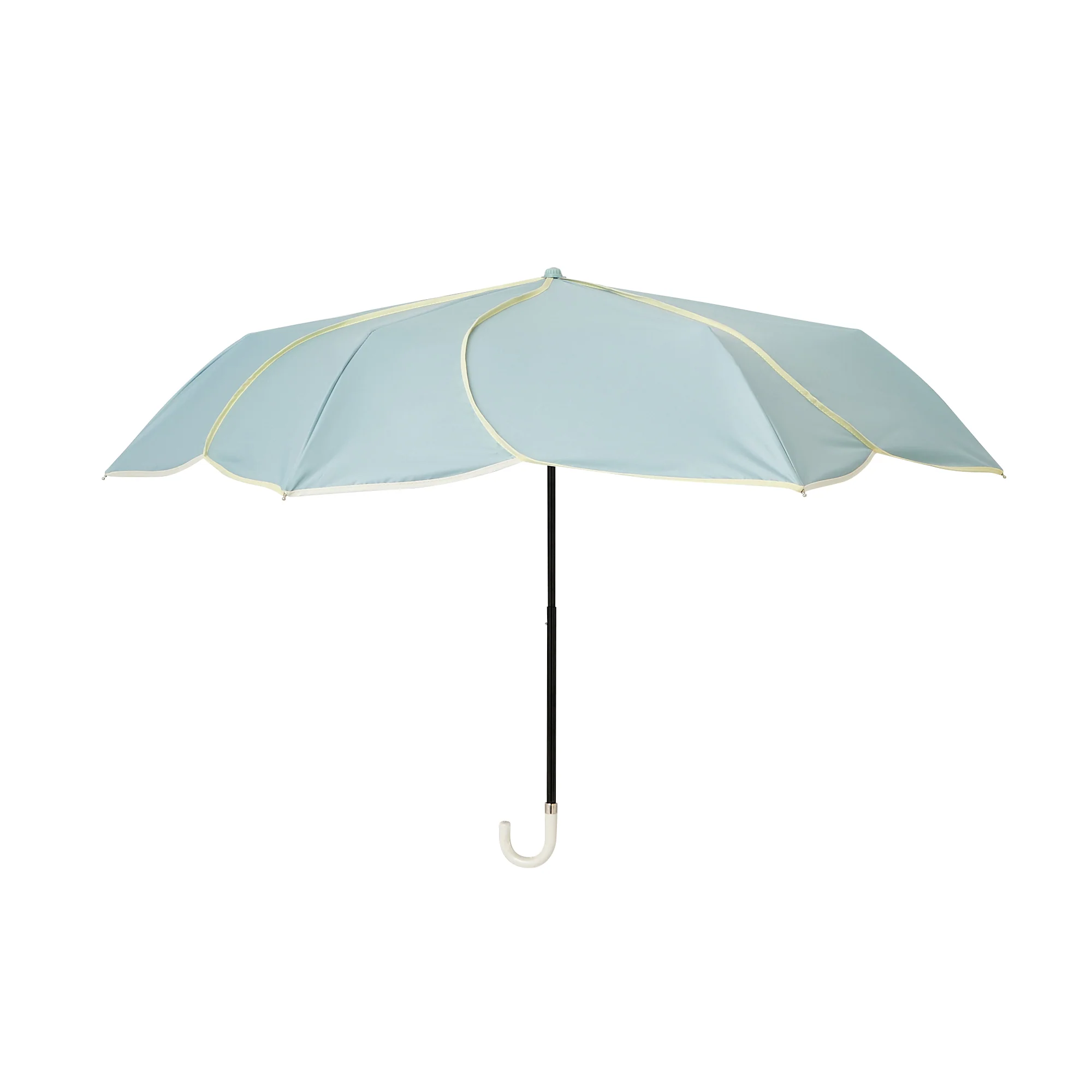 バイカラーパイピング 折りたたみ傘 47cm グリーン（晴雨兼用） - Image 3