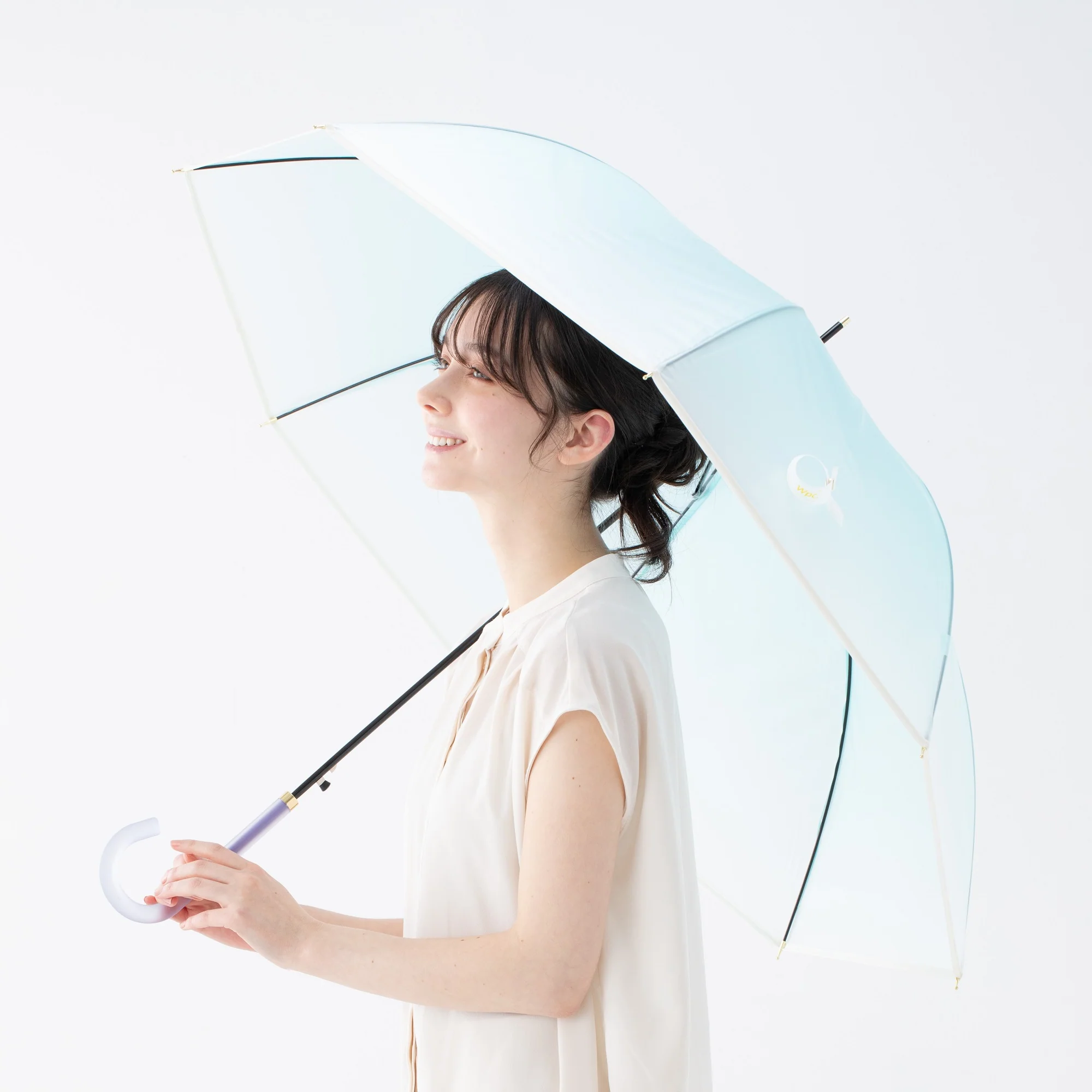 コスメティック アンブレラ 長傘 61cm ピンク - Image 9