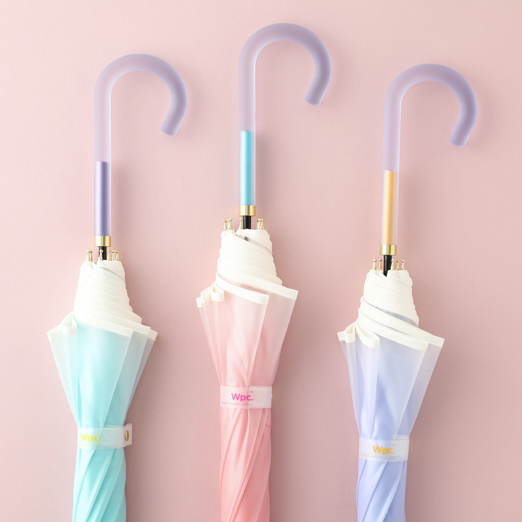 コスメティック アンブレラ 長傘 61cm パープル - Image 12