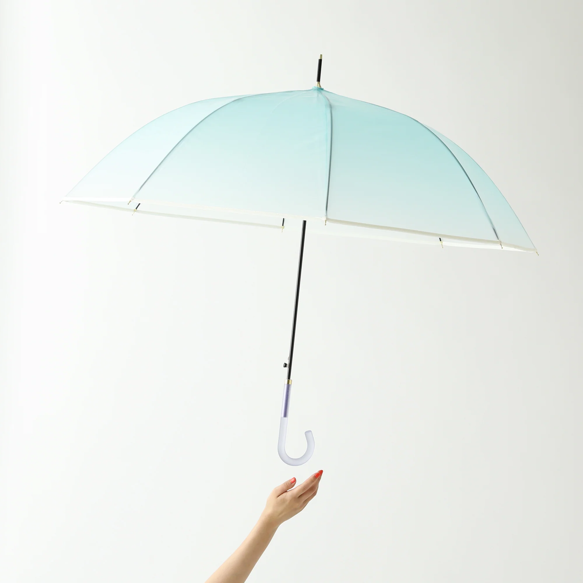 コスメティック アンブレラ 長傘 61cm ブルー - Image 10
