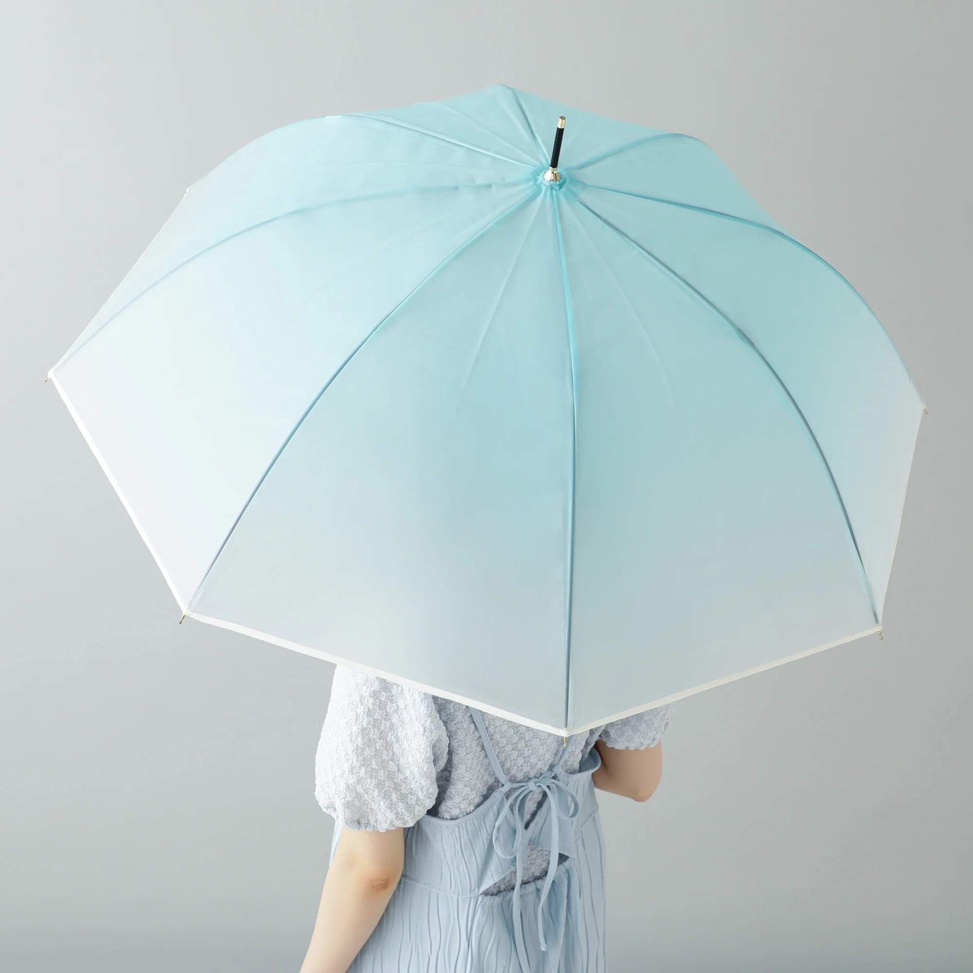 コスメティック アンブレラ 長傘 61cm ブルー - Image 8