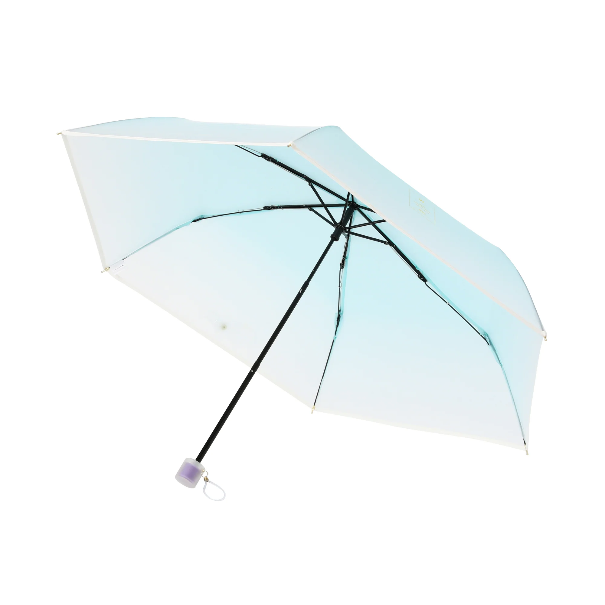 コスメティック アンブレラ 折りたたみ傘  50cm ブルー - Image 3