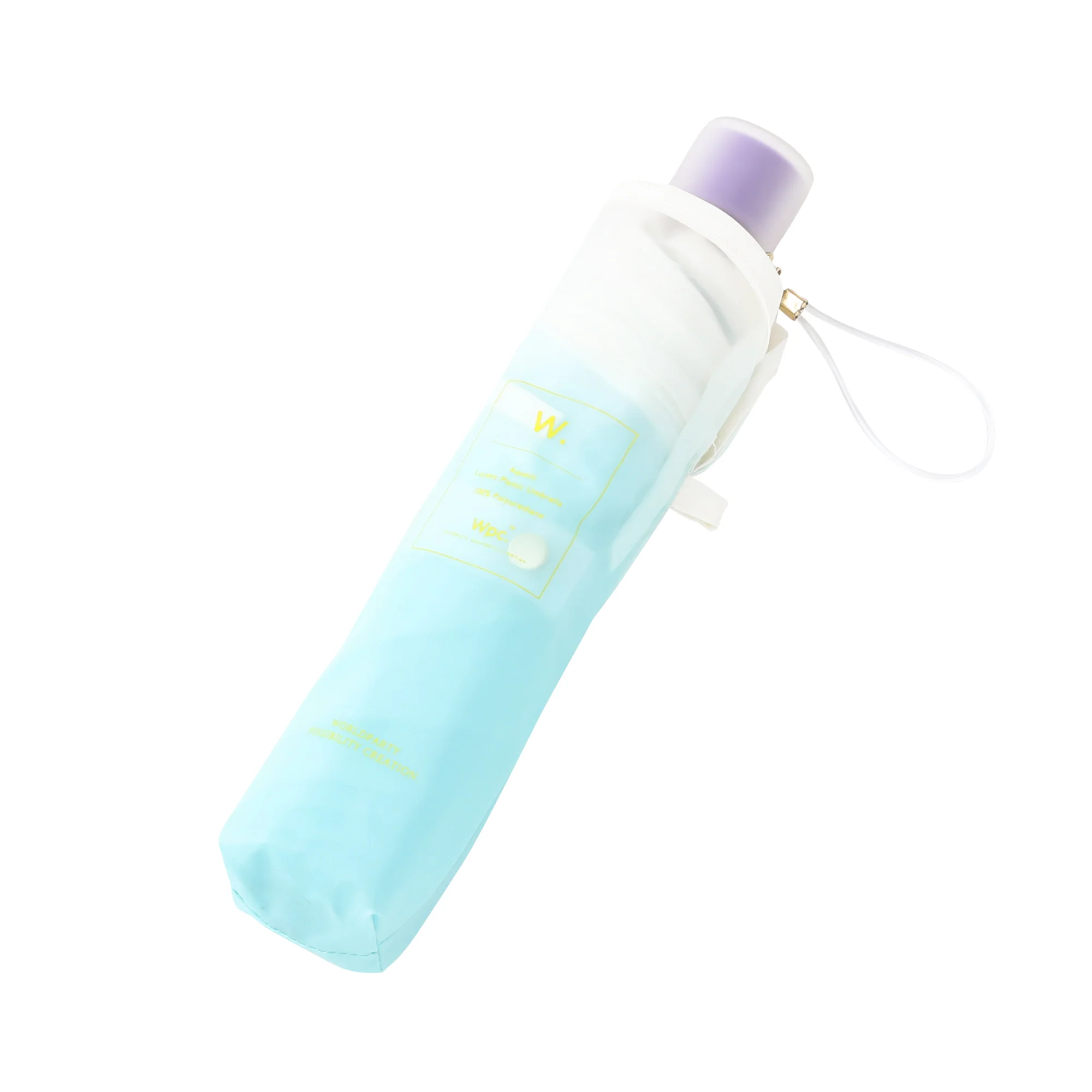 コスメティック アンブレラ 折りたたみ傘  50cm ブルー - Image 6