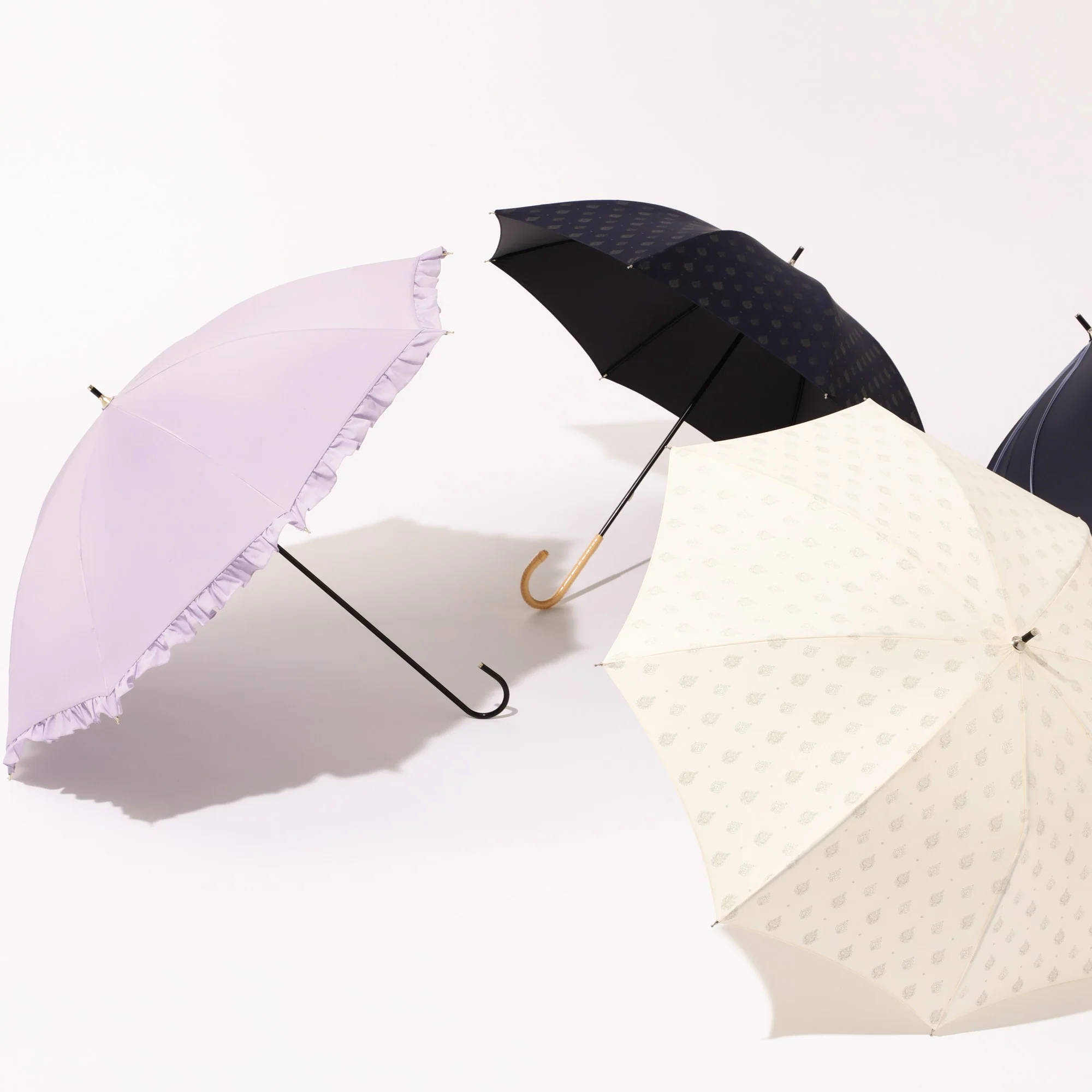【2024年モデル】遮光 クラシックフリル 長傘 50cm パープル（晴雨兼用） - Image 12