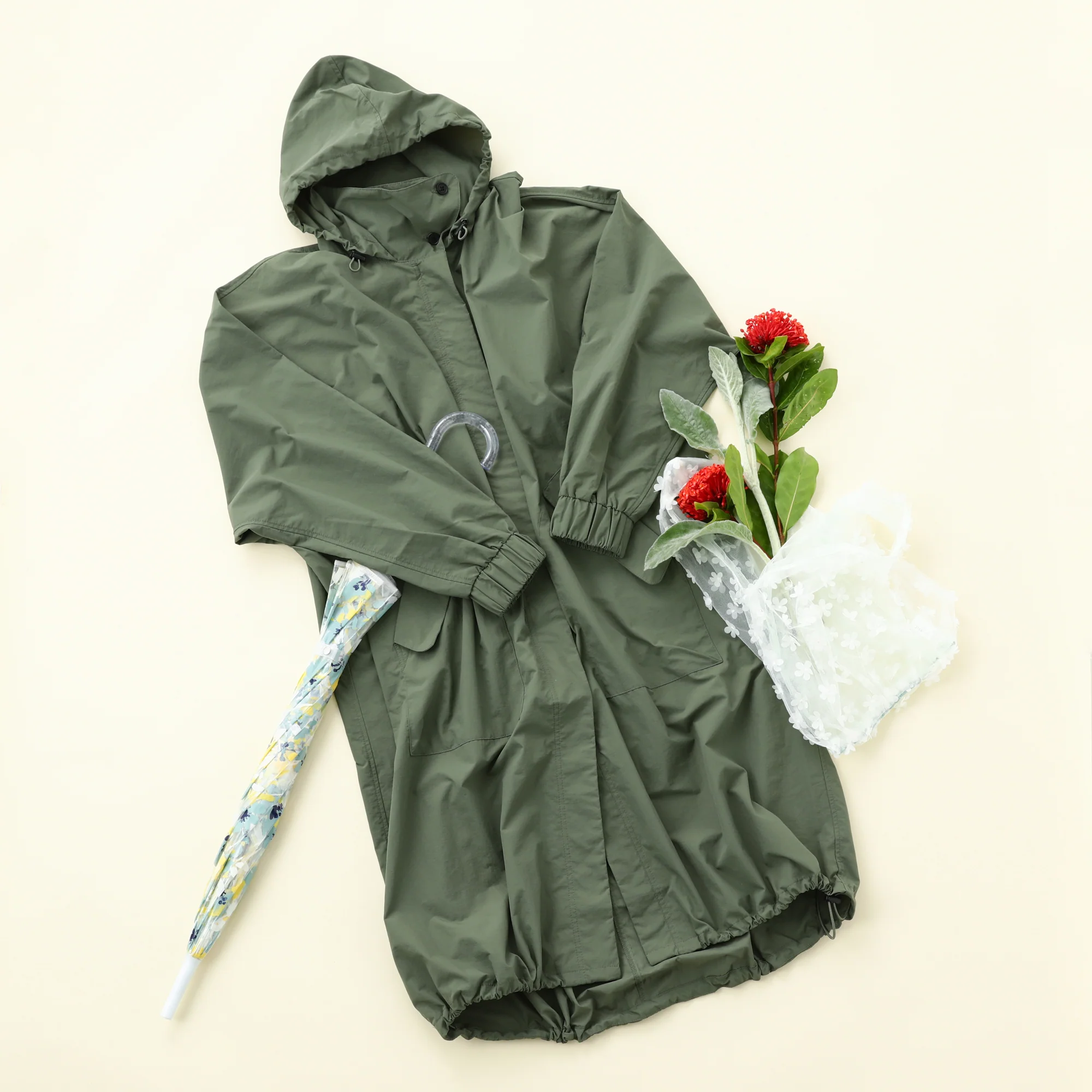 フーデットコート カーキ - Image 11