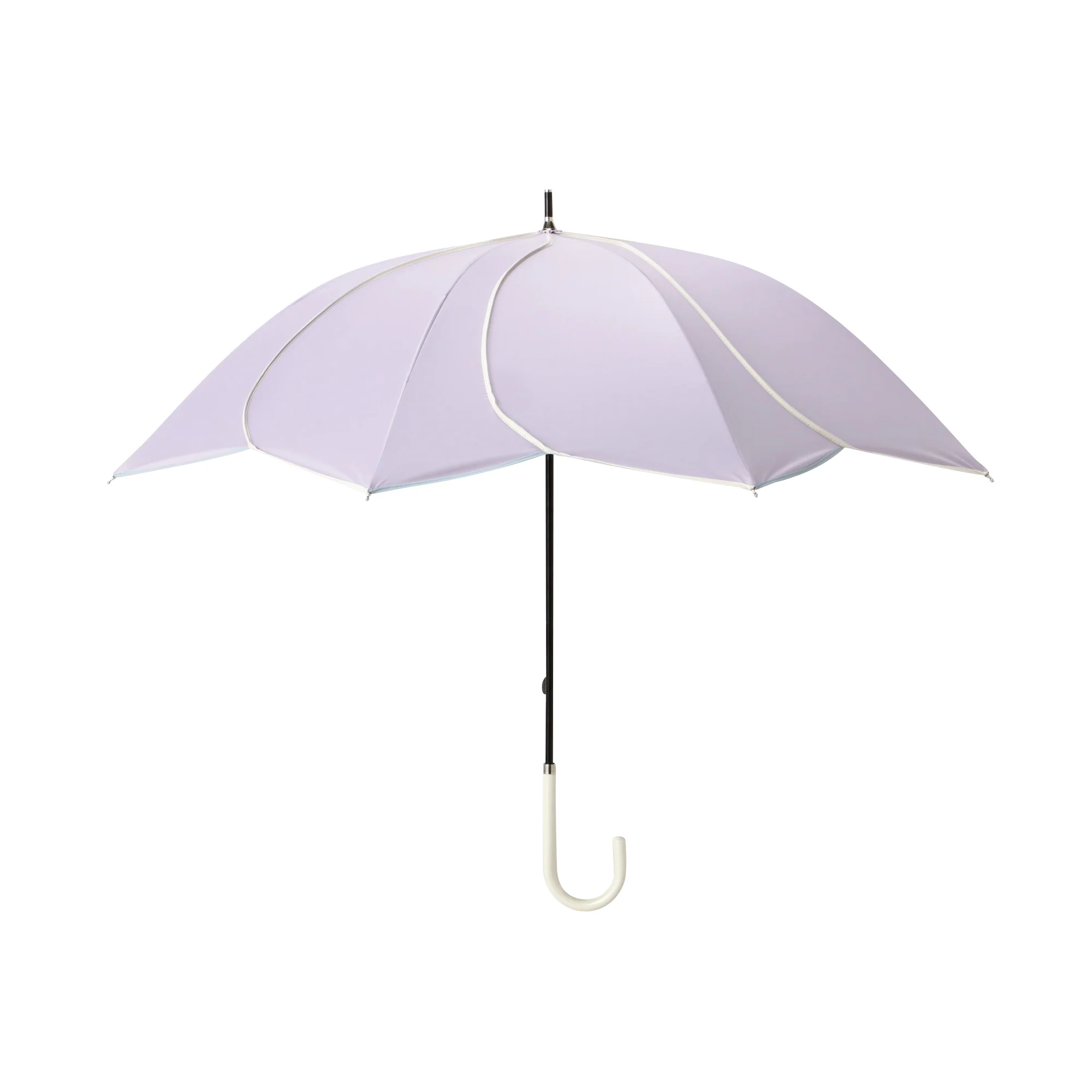 バイカラーパイピング 長傘 50cm パープル（晴雨兼用） - Image 2