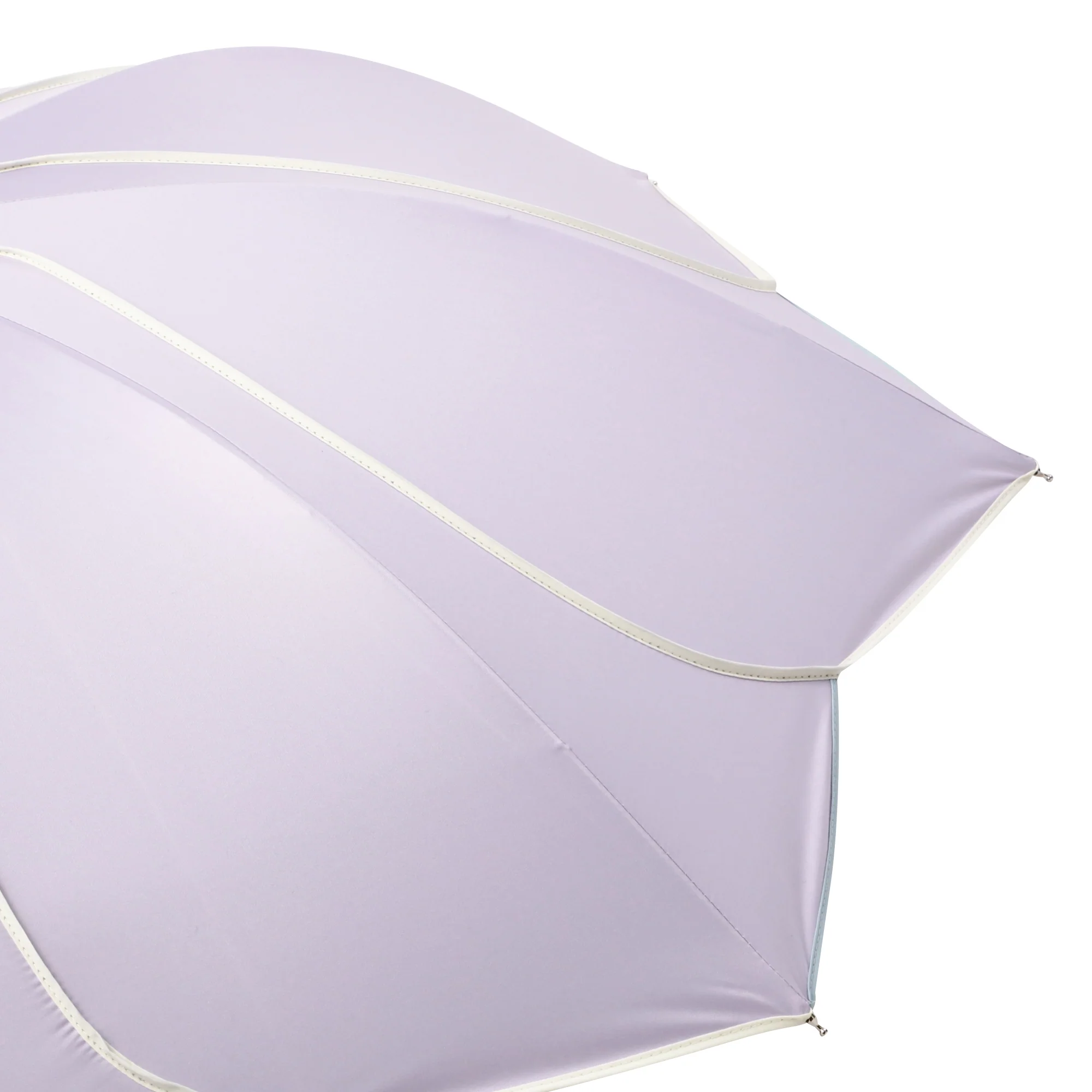バイカラーパイピング 長傘 50cm パープル（晴雨兼用） - Image 4