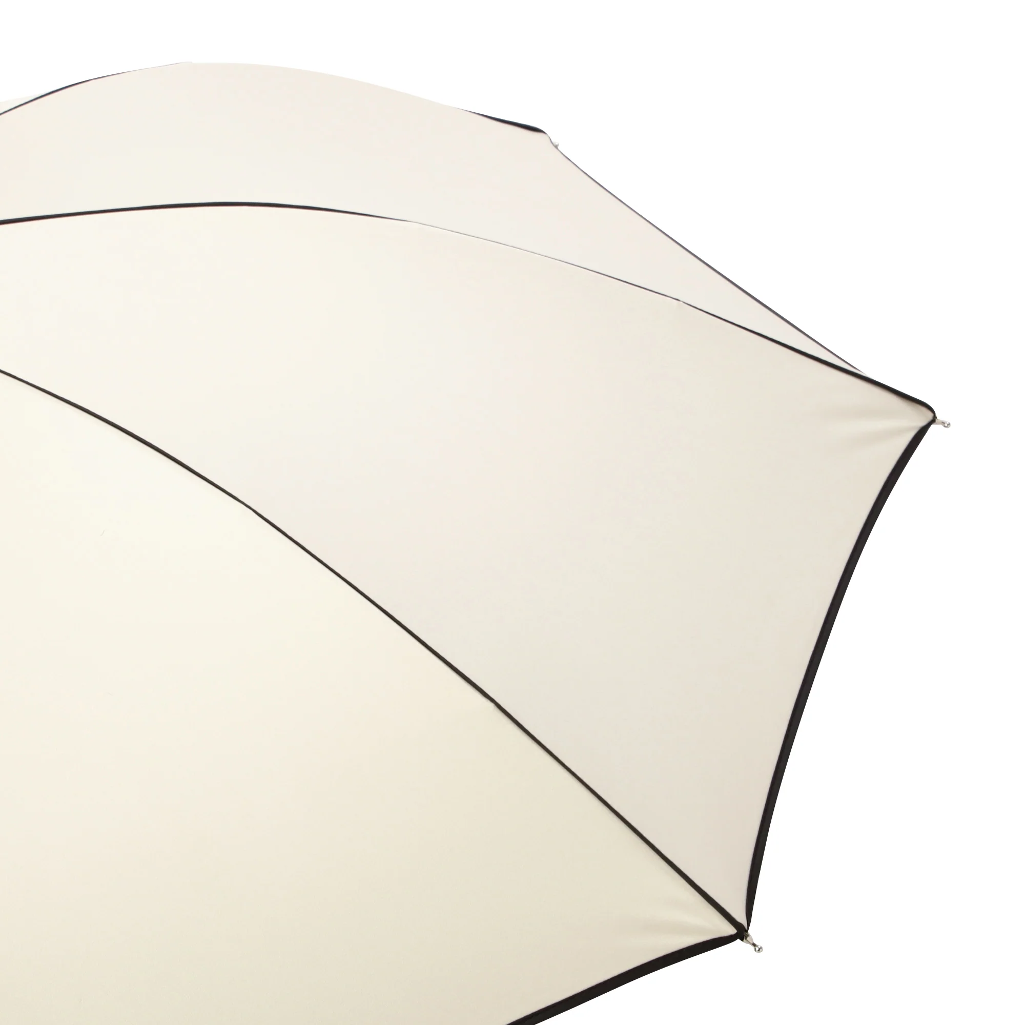 遮光パイピング 長傘 50cm ベージュ（晴雨兼用） - Image 4