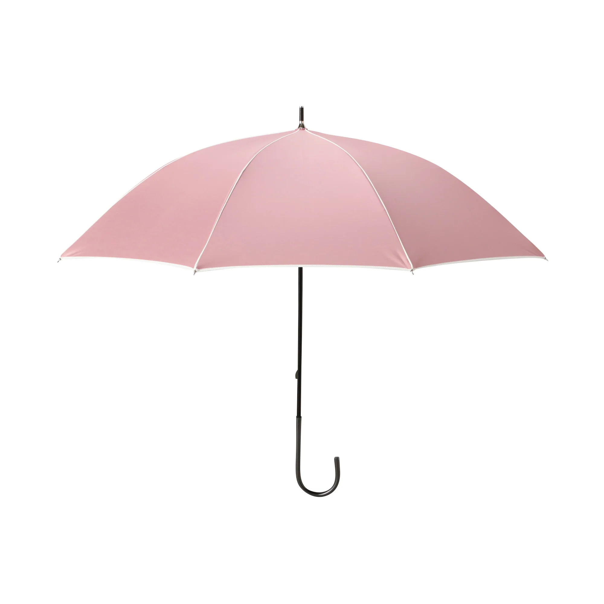遮光パイピング 長傘 50cm ピンク（晴雨兼用） - Image 2