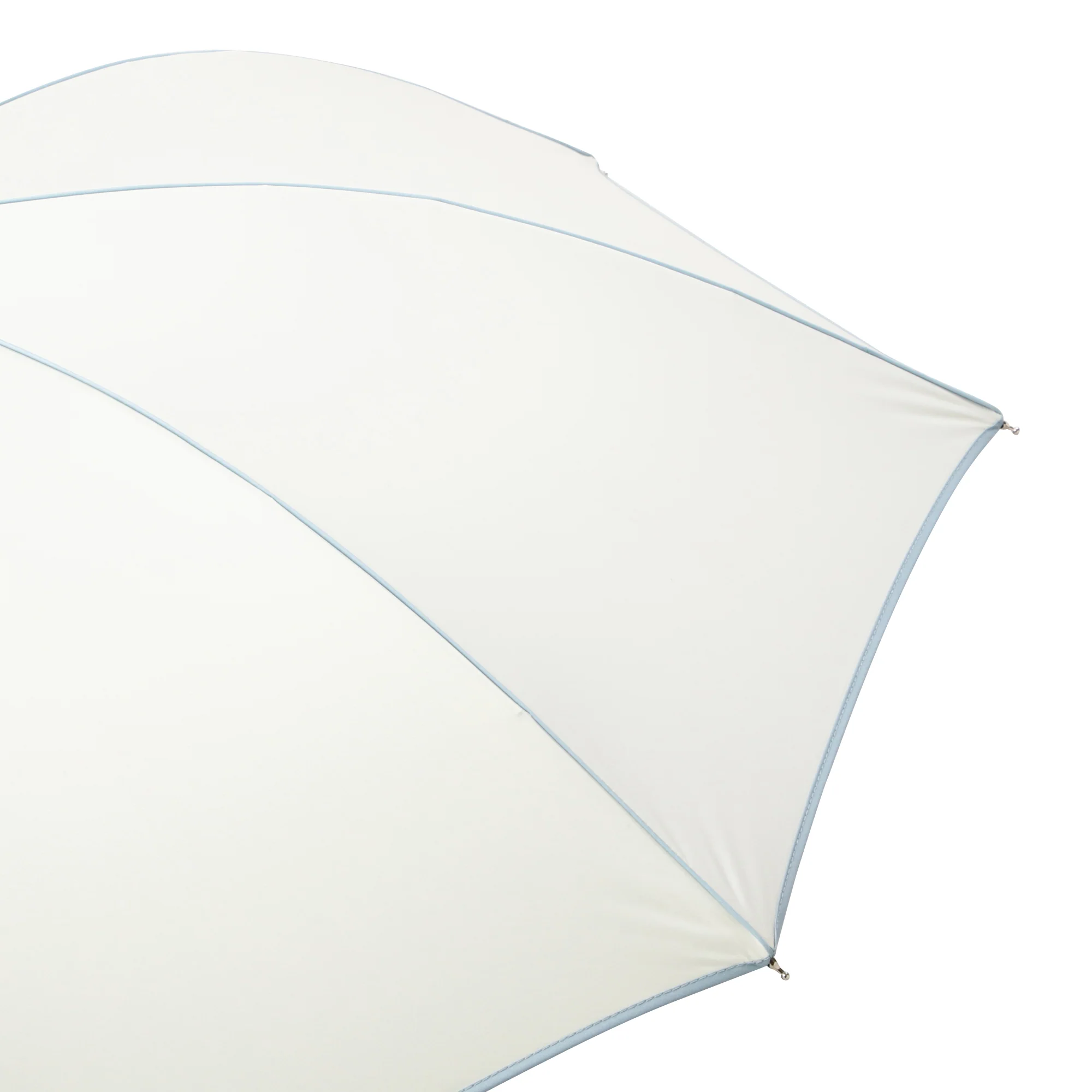 遮光パイピング 長傘 50cm ホワイト（晴雨兼用） - Image 4