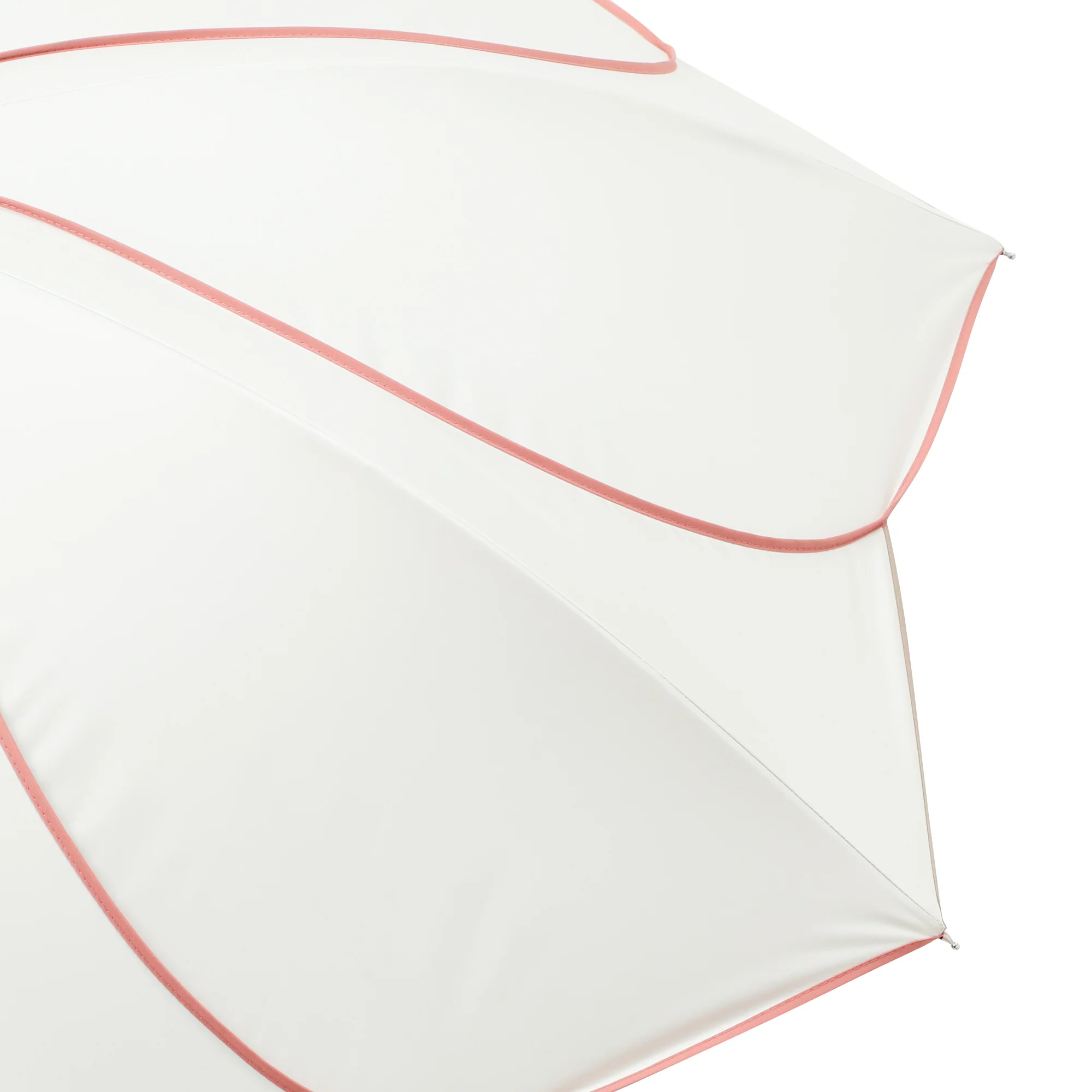 遮光 バイカラーパイピング 長傘 58cm ホワイト（晴雨兼用） - Image 5