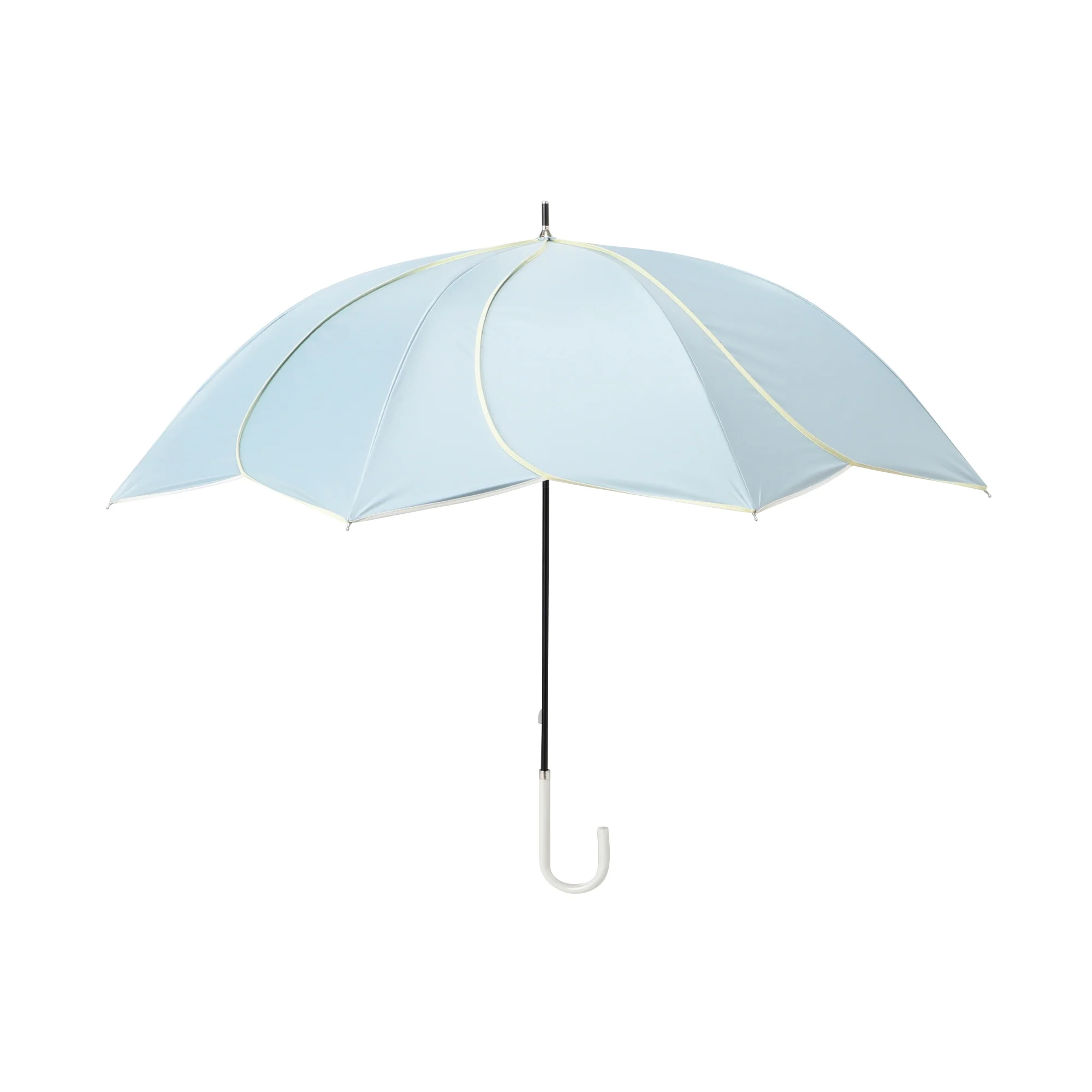遮光 バイカラーパイピング 長傘 58cm グリーン（晴雨兼用） - Image 3