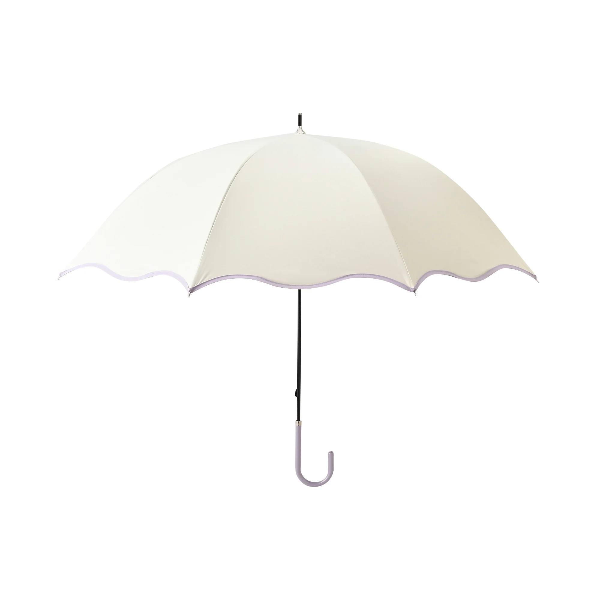 遮光 ウェーブパイピング 長傘 58cm ホワイト（晴雨兼用） - Image 7