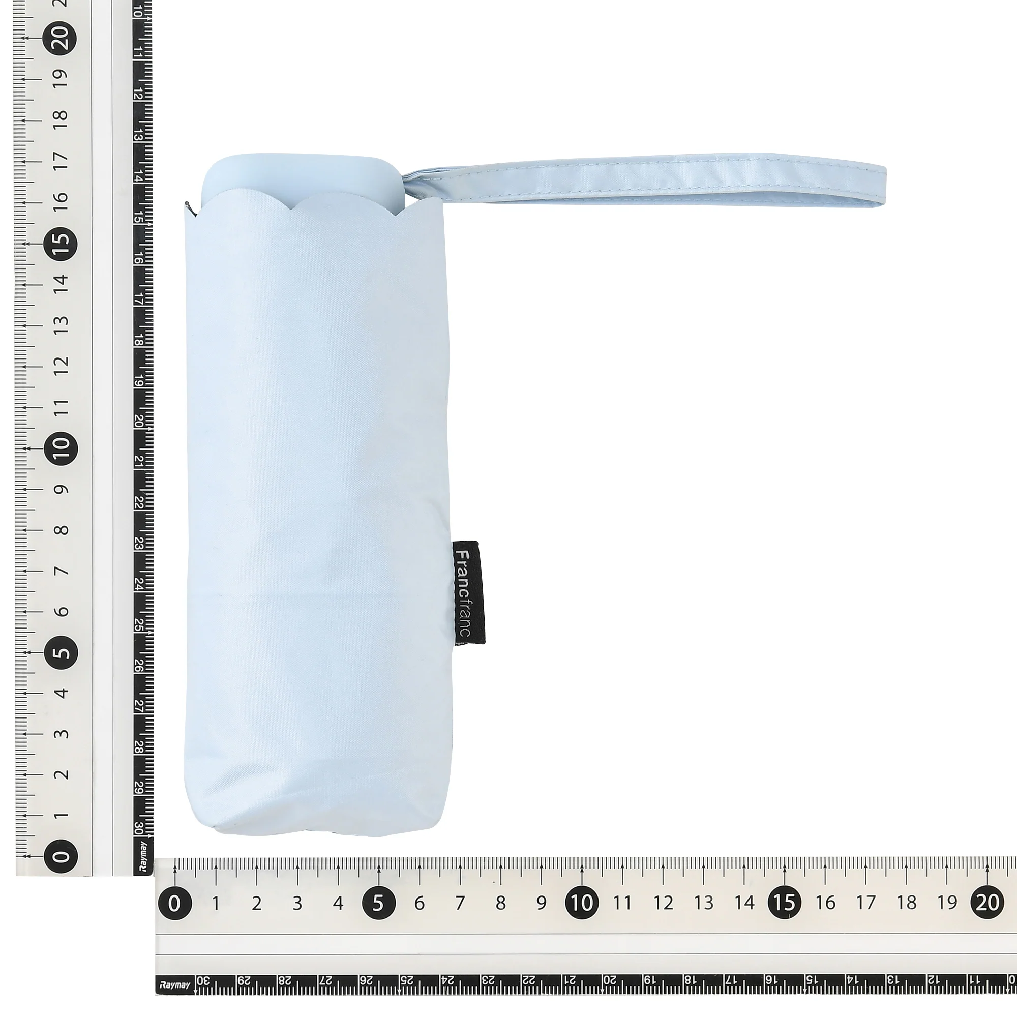 遮光 コンパクト スカラップ 折りたたみ傘 47cm ライトブルー（晴雨兼用） - Image 9