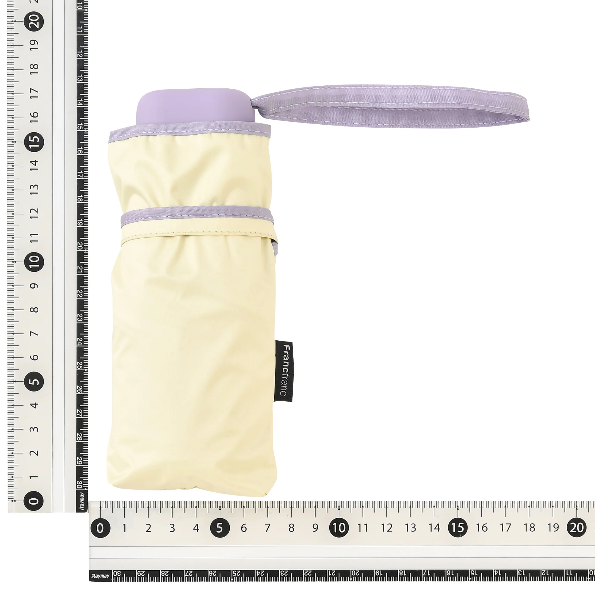 遮光 コンパクト パイピング 折りたたみ傘 47cm イエロー（晴雨兼用） - Image 9