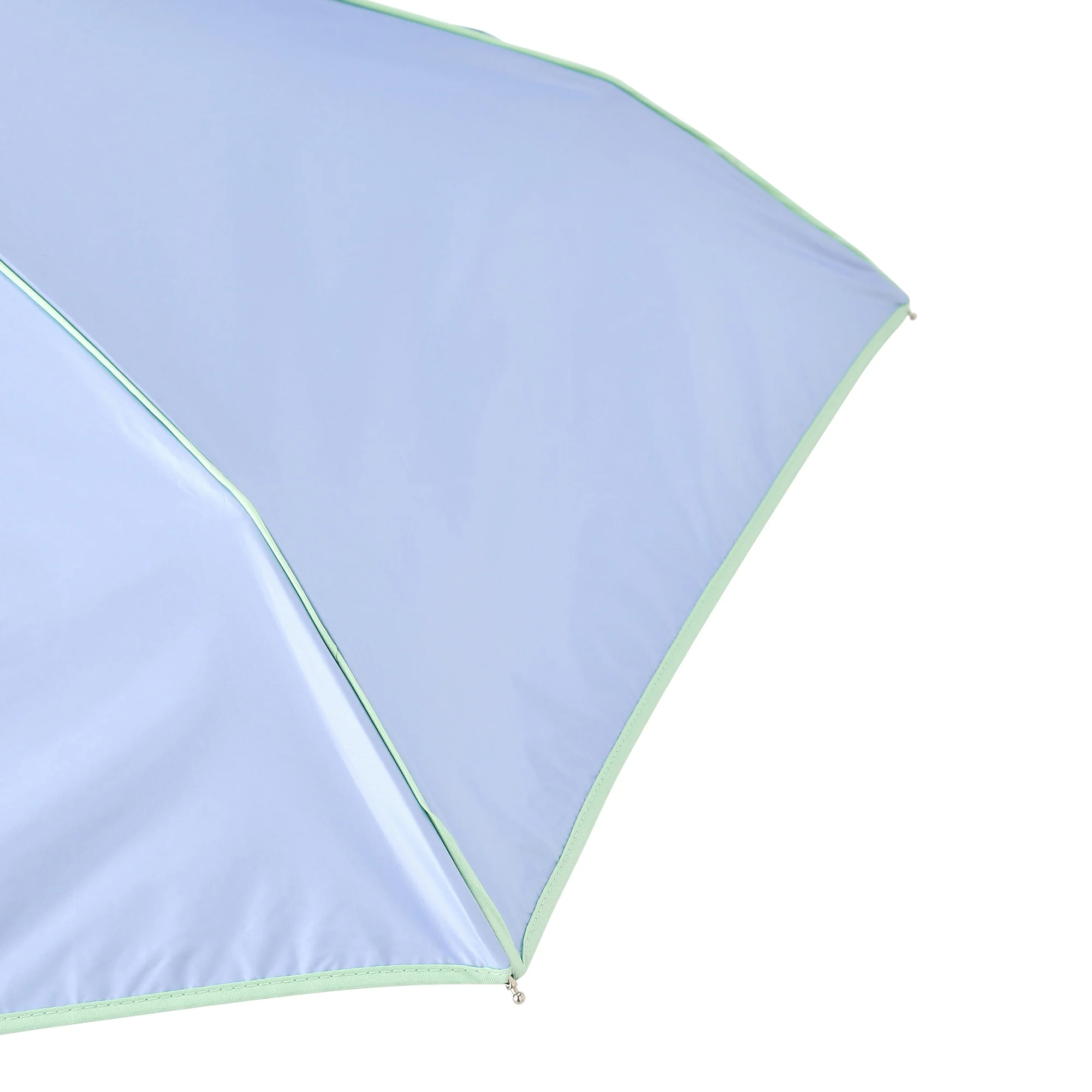 遮光 コンパクト パイピング 折りたたみ傘 47cm ブルー（晴雨兼用） - Image 5