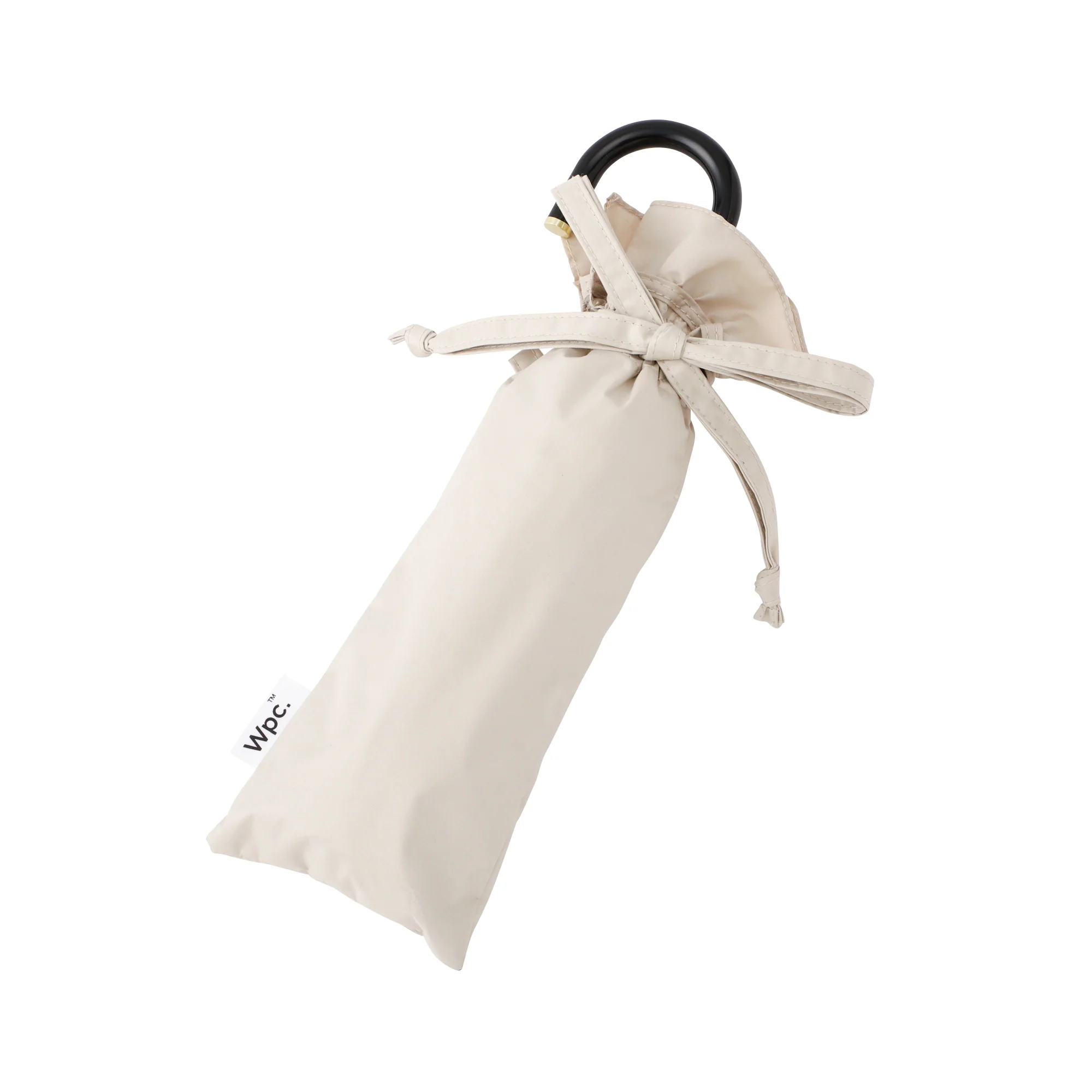 遮光 クラシックフリル 折りたたみ傘 50cm ベージュ（晴雨兼用） - Image 8