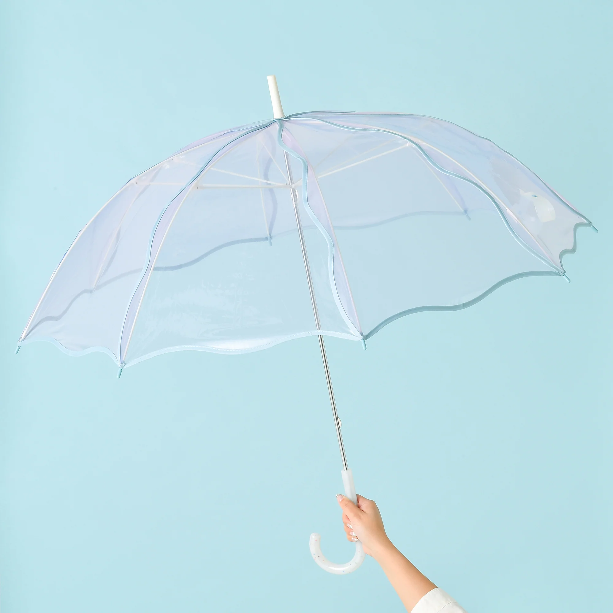 ウェービーアンブレラ 長傘 60cm ラベンダー - Image 3