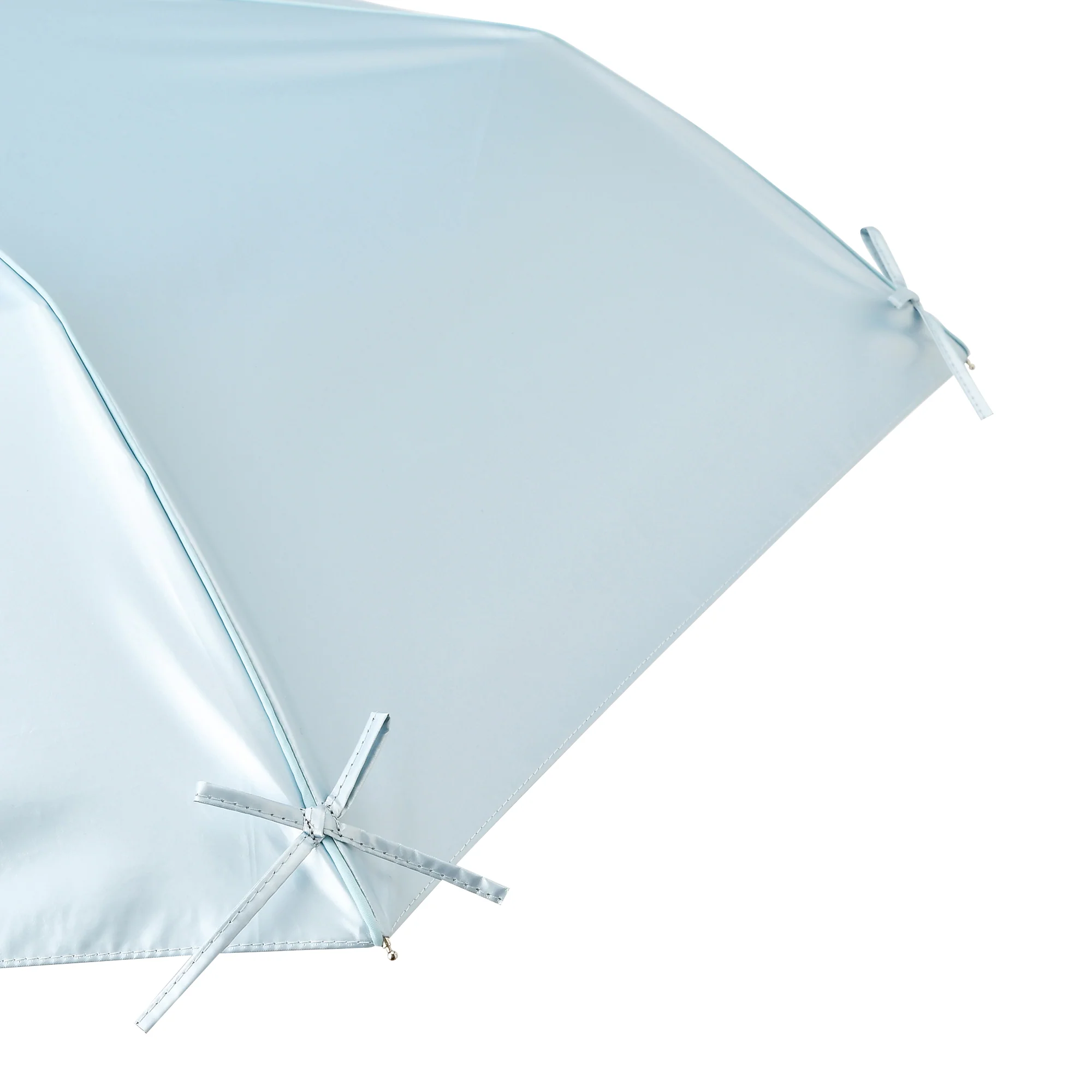 遮光 リボン 折りたたみ傘 50cm ライトブルー（晴雨兼用） - Image 7