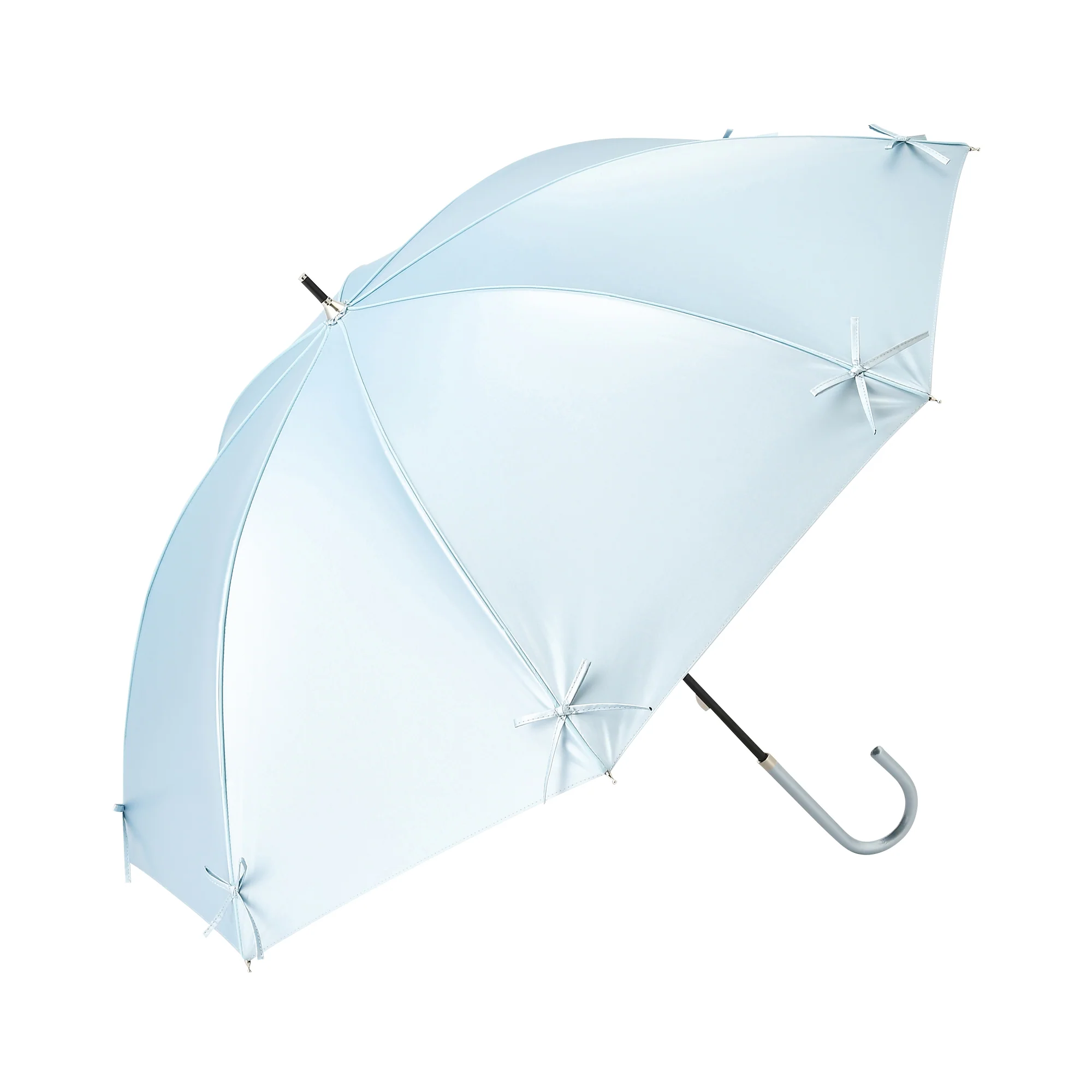 遮光 リボン 長傘 50cm ライトブルー（晴雨兼用） - Image 6