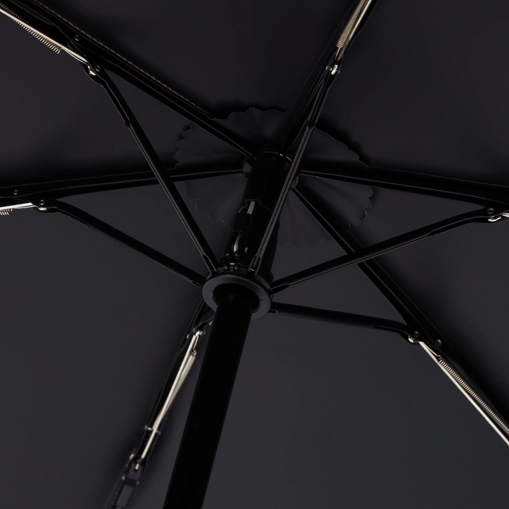 自動開閉 遮光 ウェーブパイピング 折りたたみ傘 50cm ベージュ（晴雨兼用） - Image 7