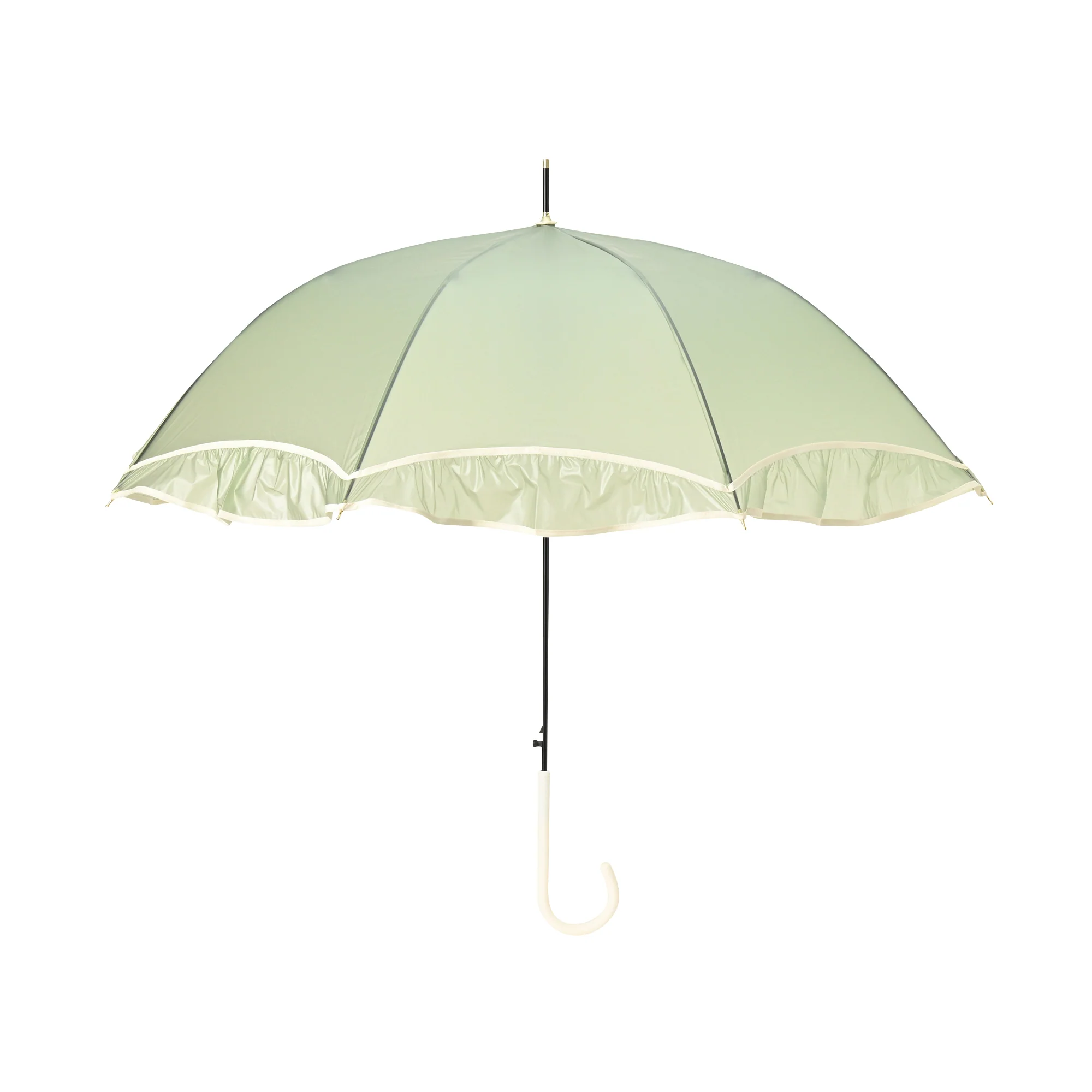 シアーフリルアンブレラ 長傘 61cm グリーン - Image 4