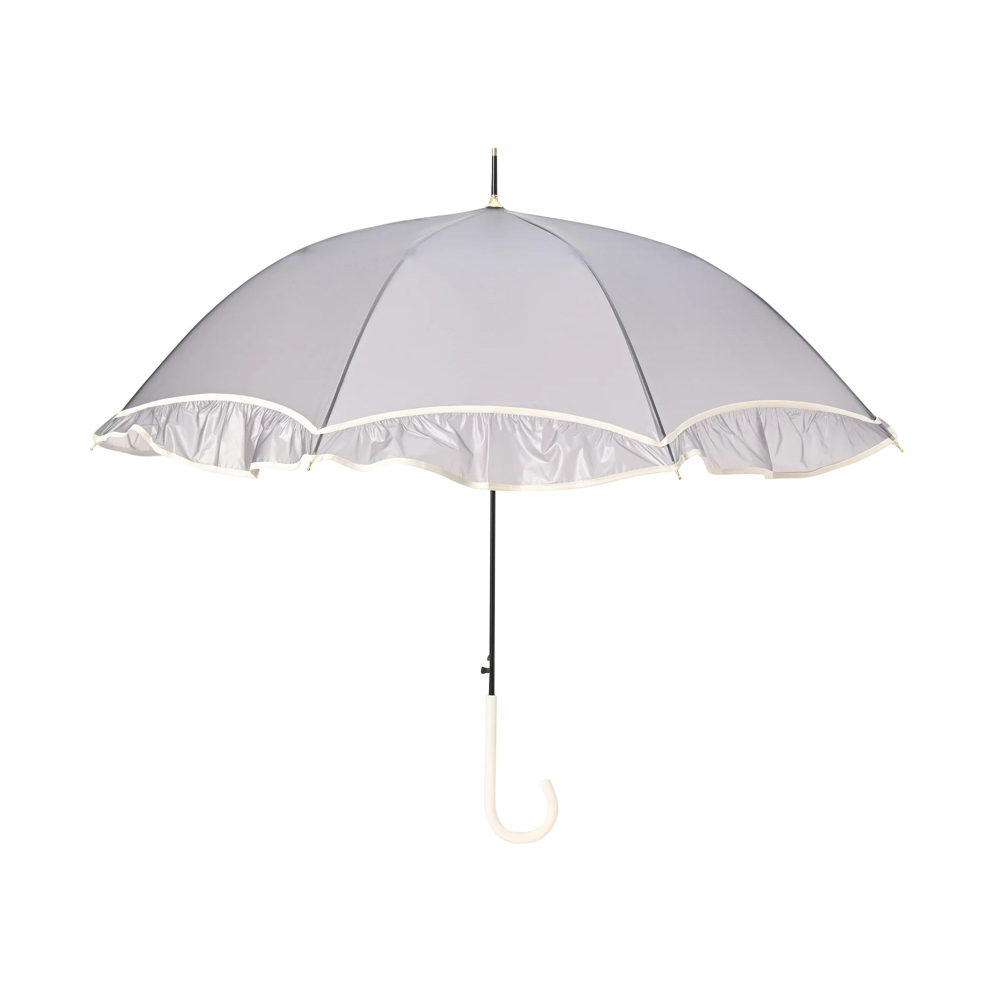 シアーフリルアンブレラ 長傘 61cm グレー - Image 4
