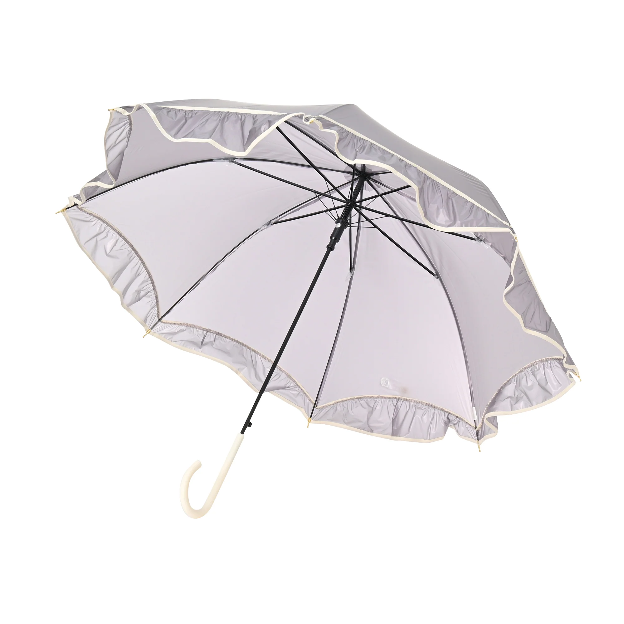 シアーフリルアンブレラ 長傘 61cm グレー - Image 5