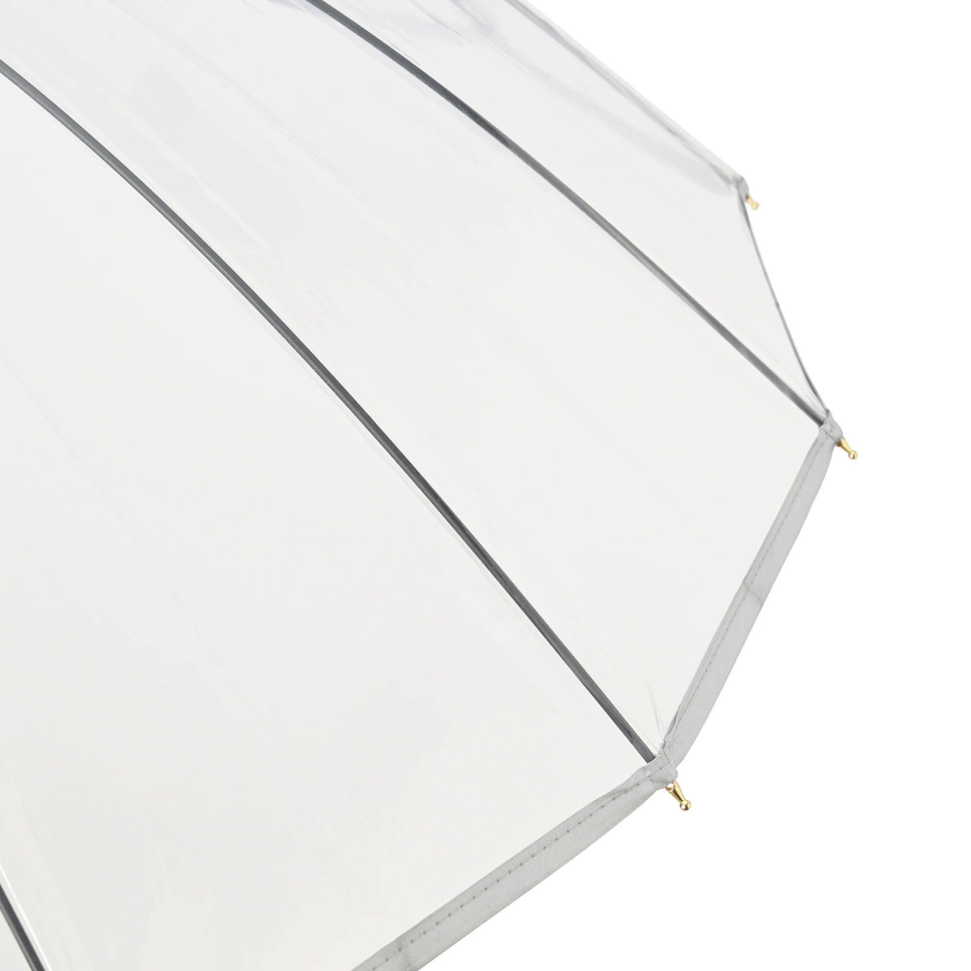16Kプラスティックパイピング 長傘 60cm オフホワイト - Image 5