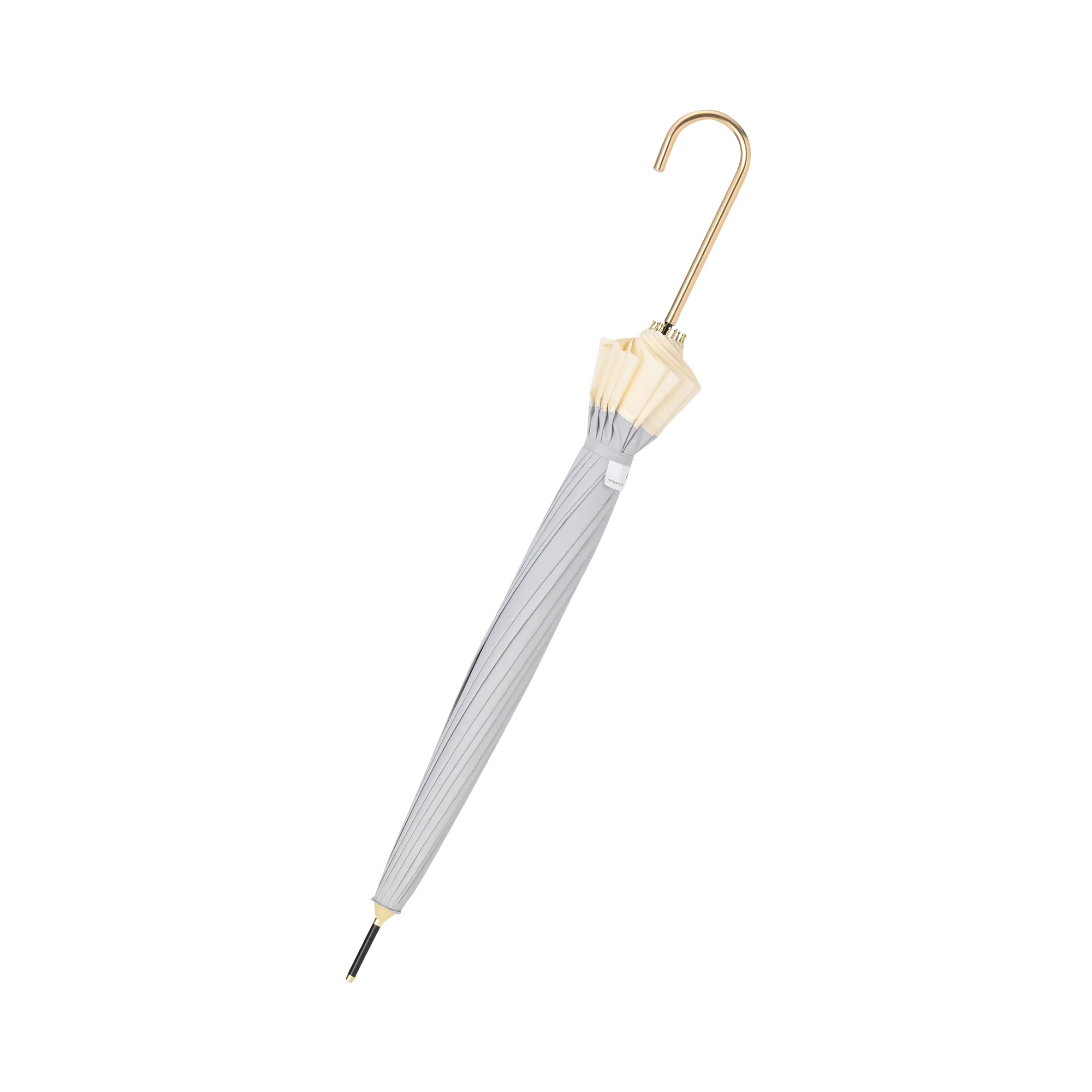 16本骨切り継ぎライン 長傘 54cm グレー - Image 7
