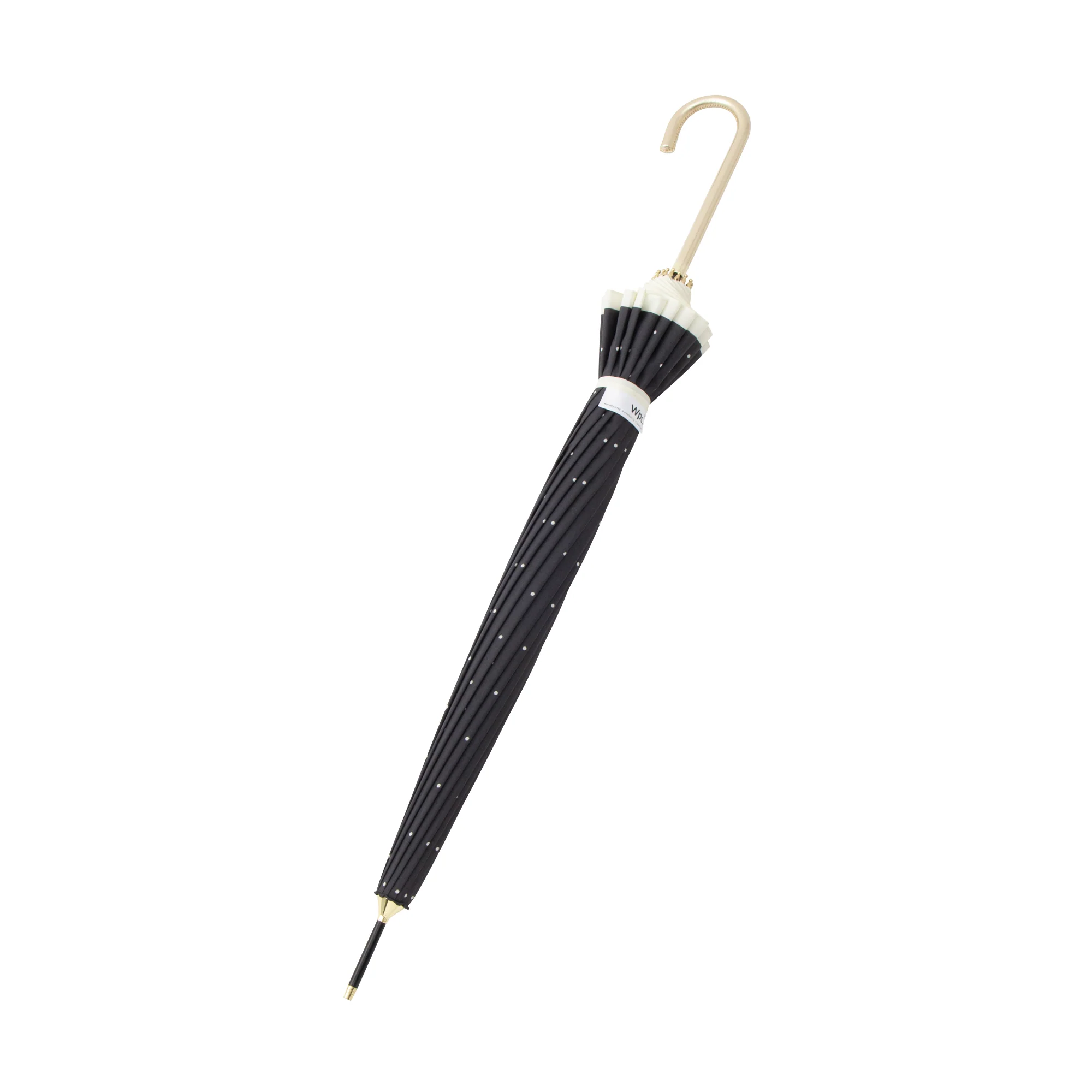 16本骨ピンドット 長傘 55cm ブラック - Image 7