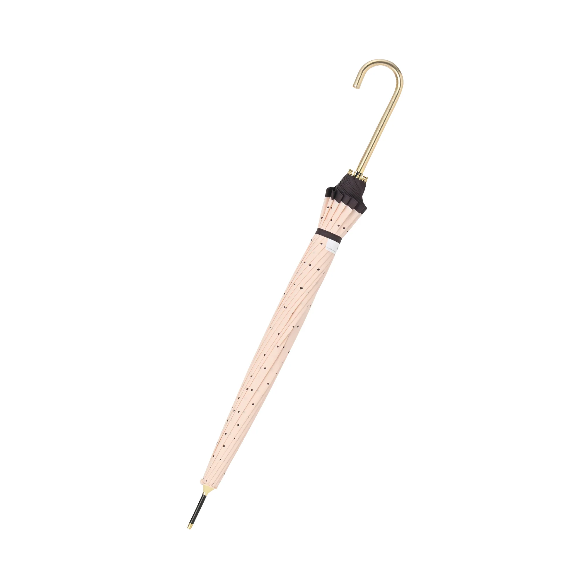 16本骨ピンドット 長傘 55cm ピンク - Image 7