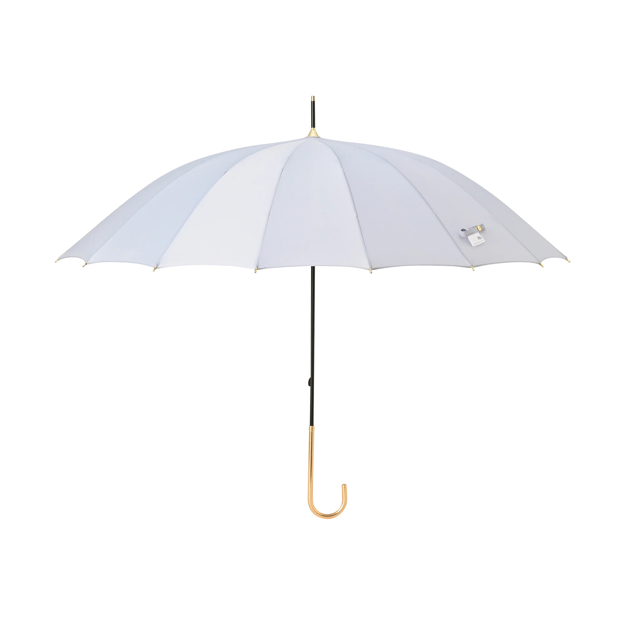 16本骨ソリッド 長傘 55cm グレー - Image 2