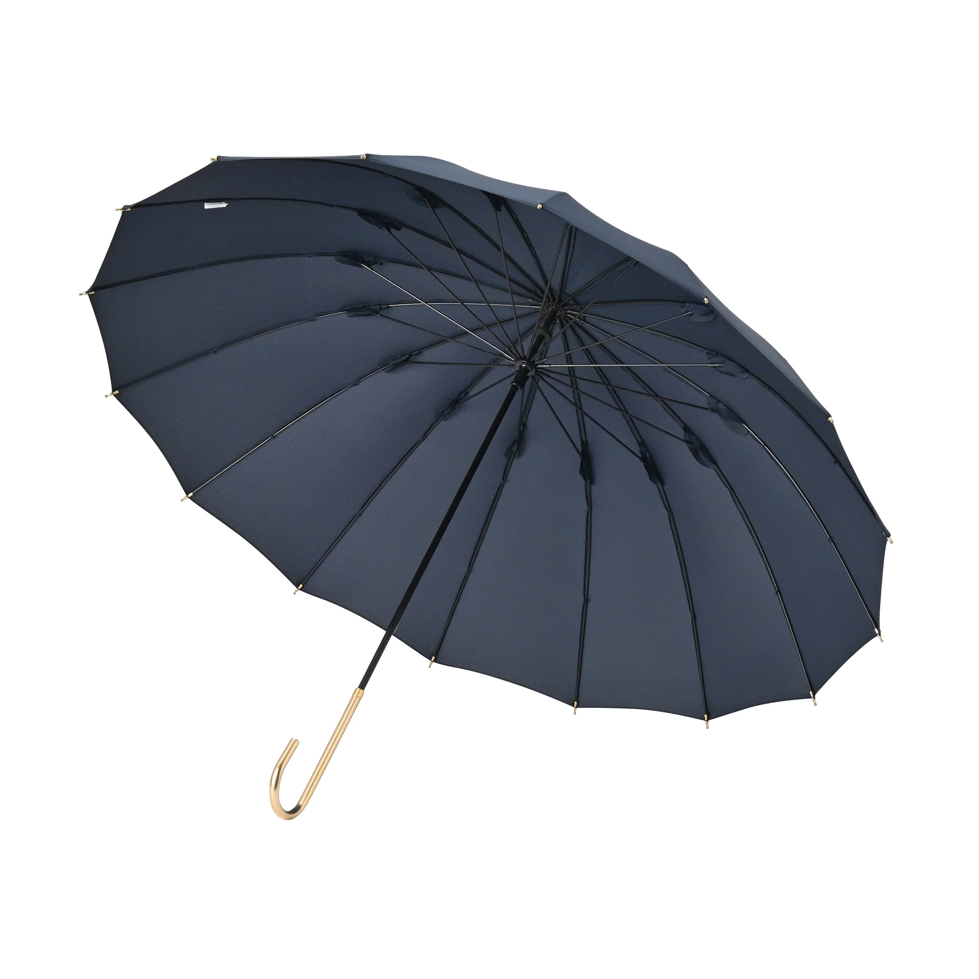 16本骨ソリッド 長傘 55cm ネイビー - Image 3