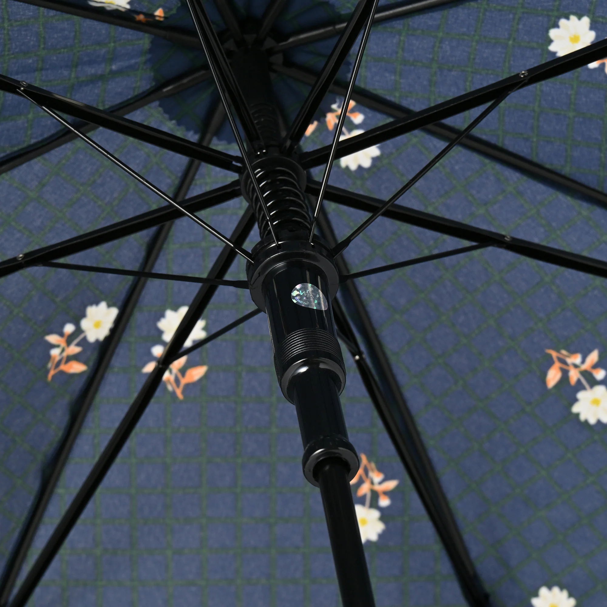 プレイドフラワー 長傘 58cm ネイビー - Image 6