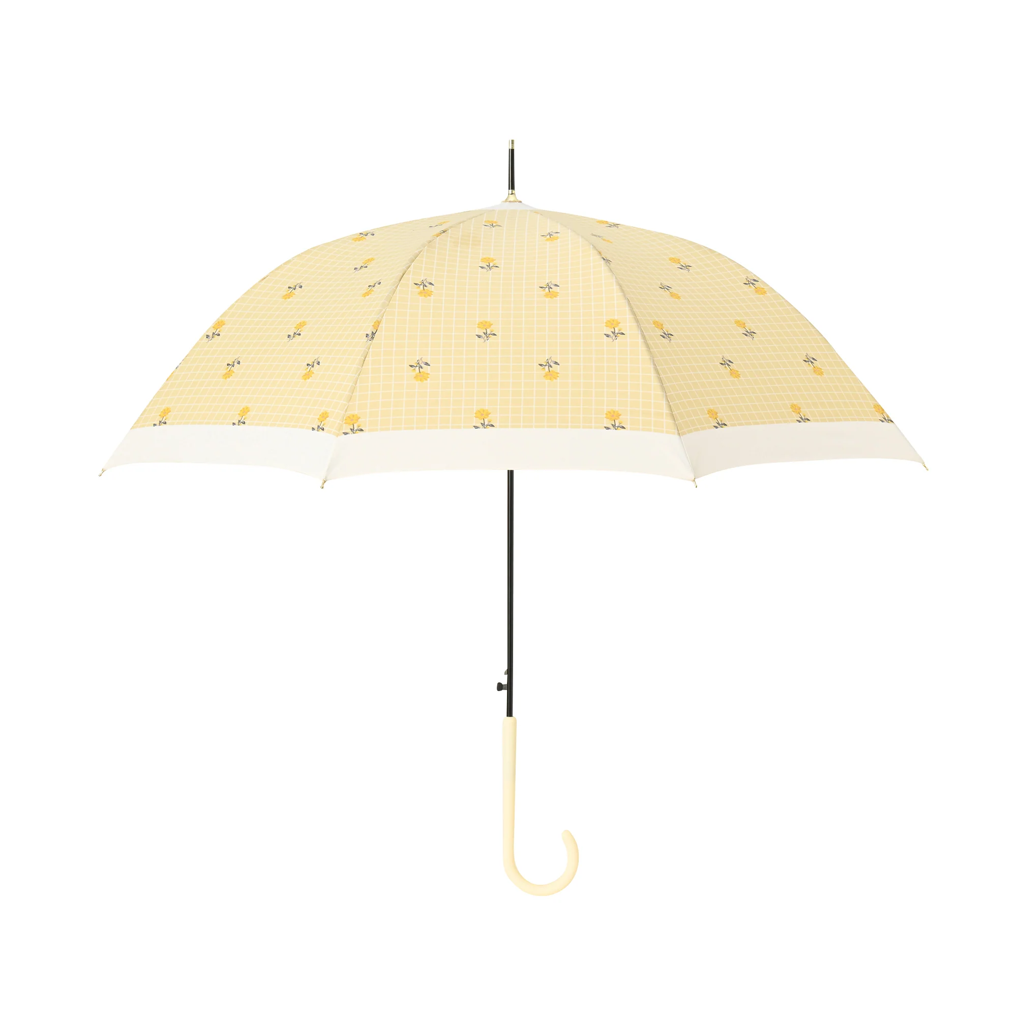 プレイドフラワー 長傘 58cm ベージュ - Image 2