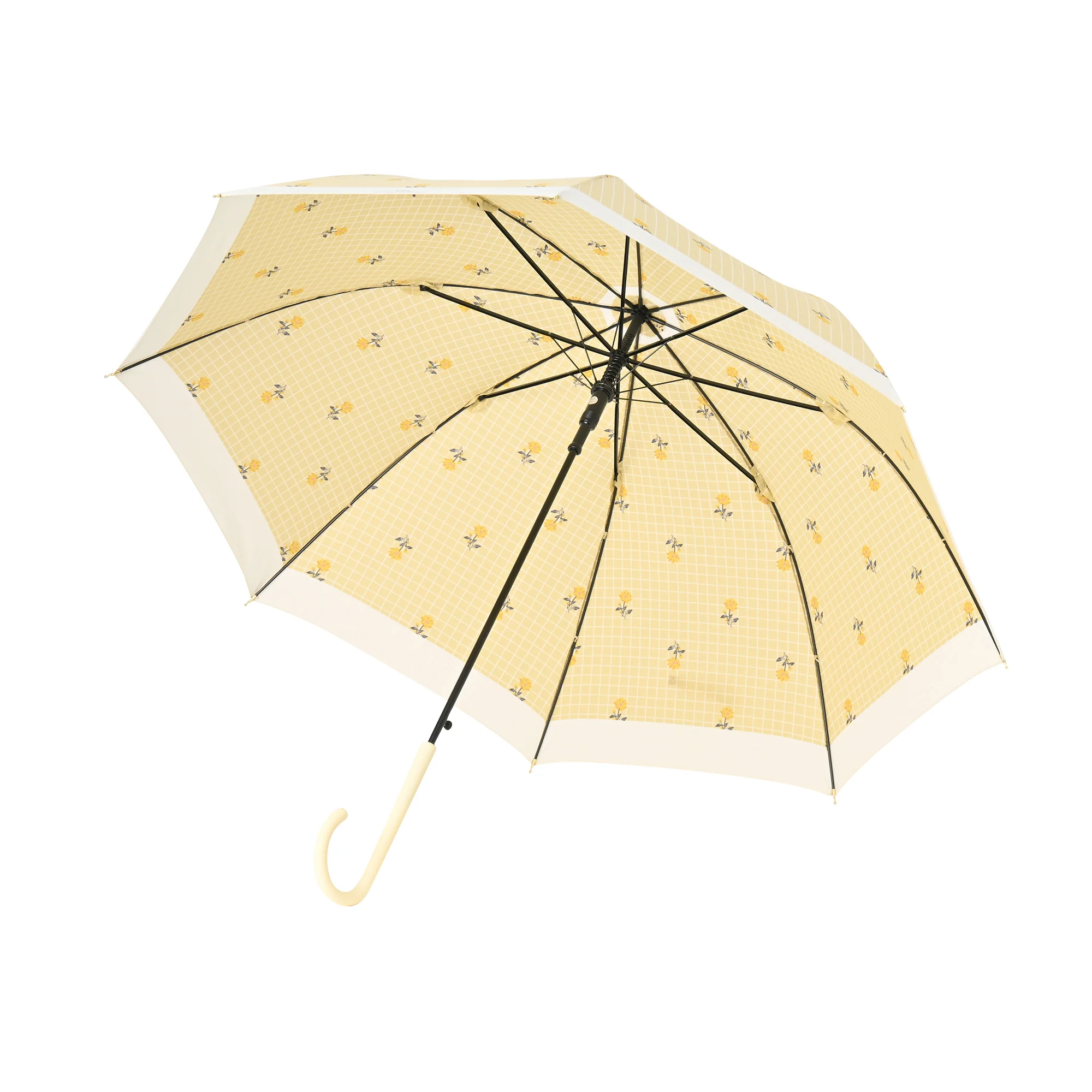 プレイドフラワー 長傘 58cm ベージュ - Image 3