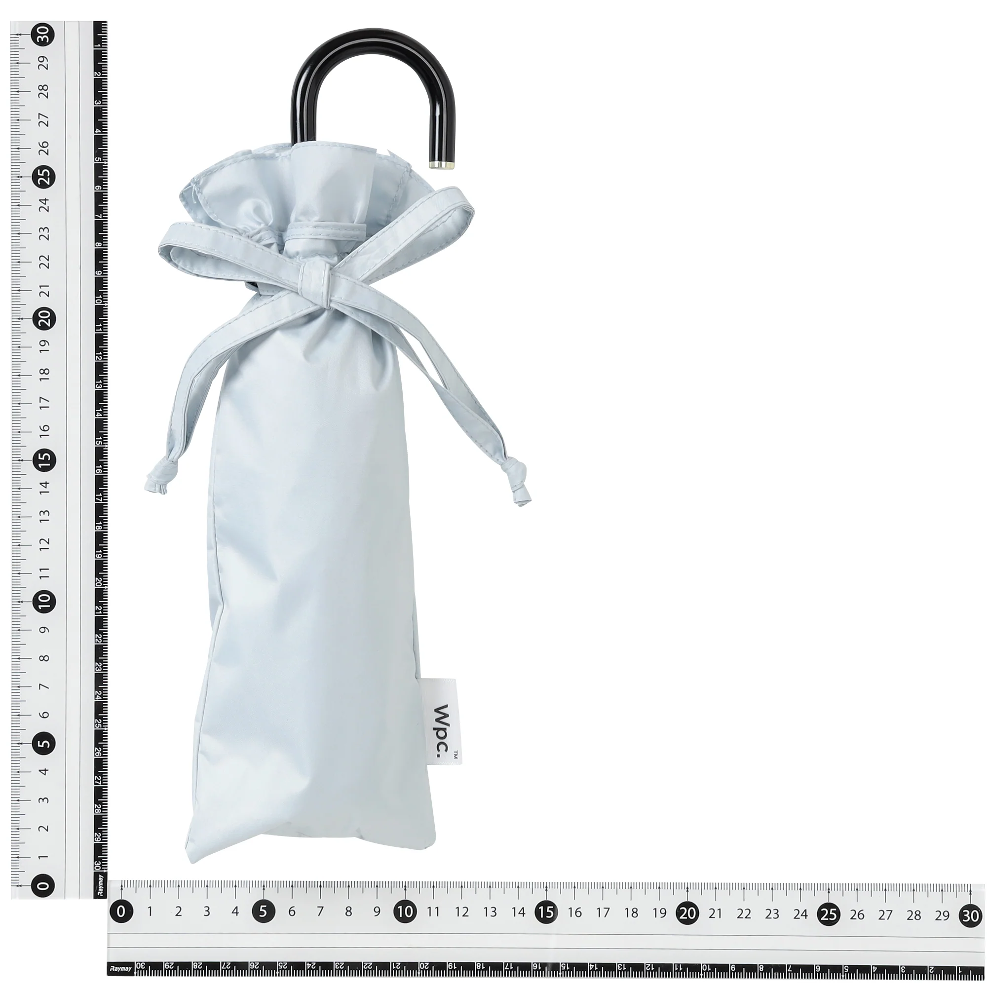 遮光クラシックフリル 折りたたみ傘 50cm サックスブルー（晴雨兼用） - Image 9