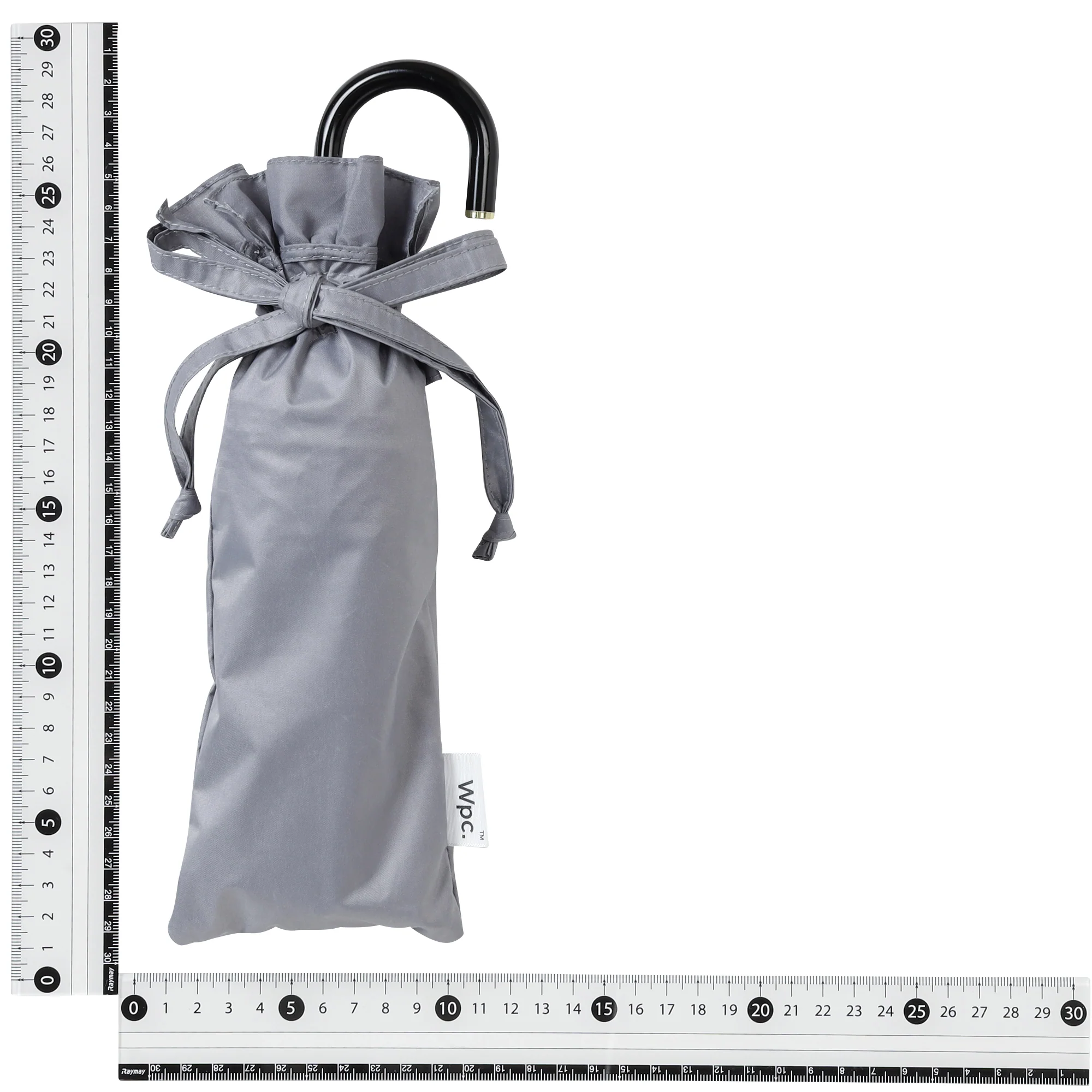 遮光クラシックフリル 折りたたみ傘 50cm グレー（晴雨兼用） - Image 9