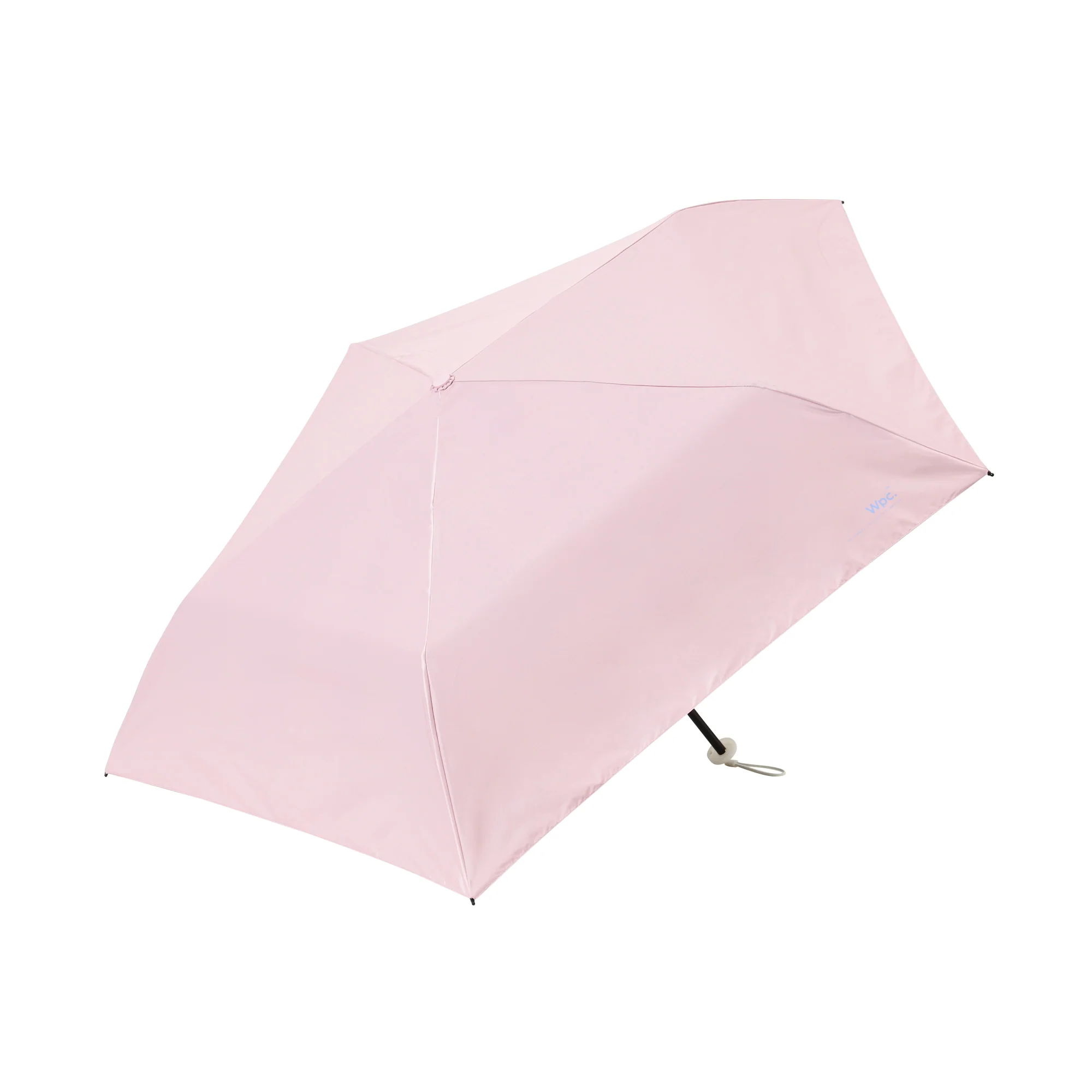 遮光軽量ソリッド 折りたたみ傘 50cm ピンク（晴雨兼用） - Image 2