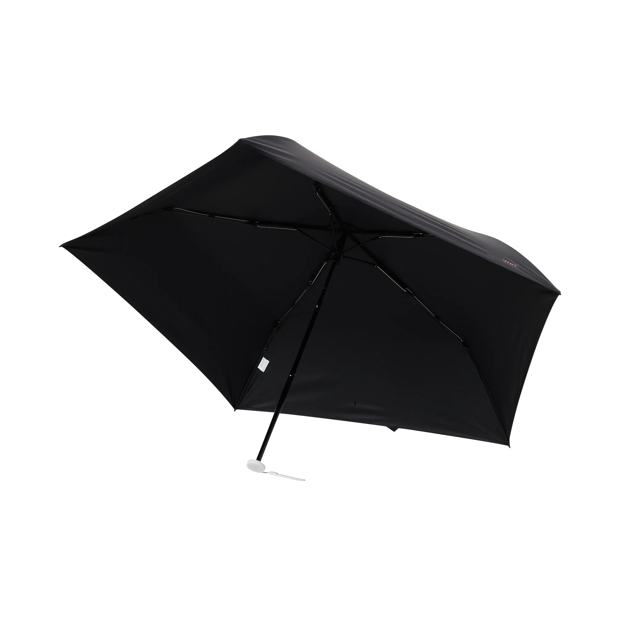 遮光軽量ソリッド 折りたたみ傘 50cm ブラック（晴雨兼用） - Image 4