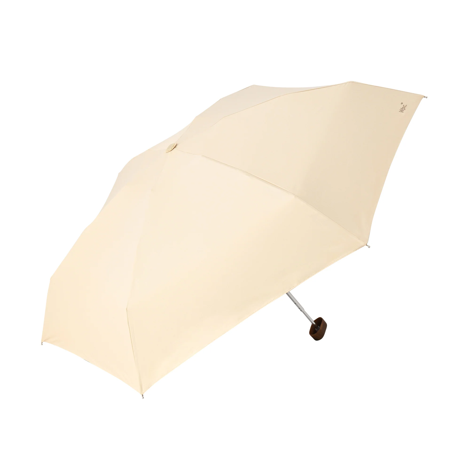 遮光ノーブルベーシック 折りたたみ傘 50cm ベージュ（晴雨兼用） - Image 3