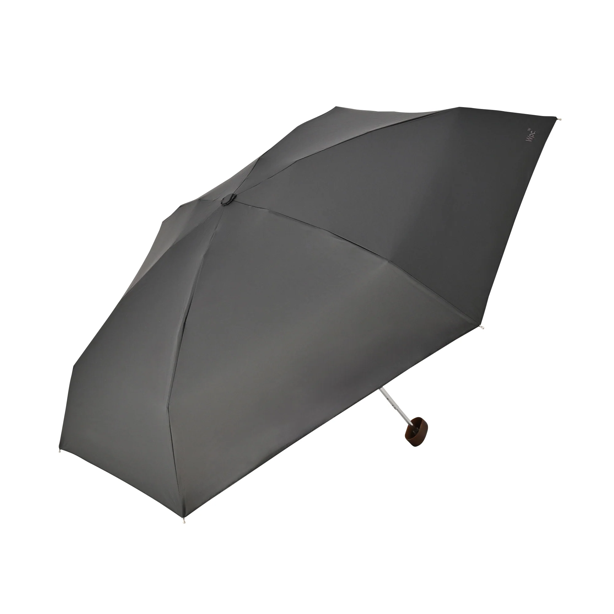 遮光ノーブルベーシック 折りたたみ傘 50cm ブラック（晴雨兼用） - Image 3