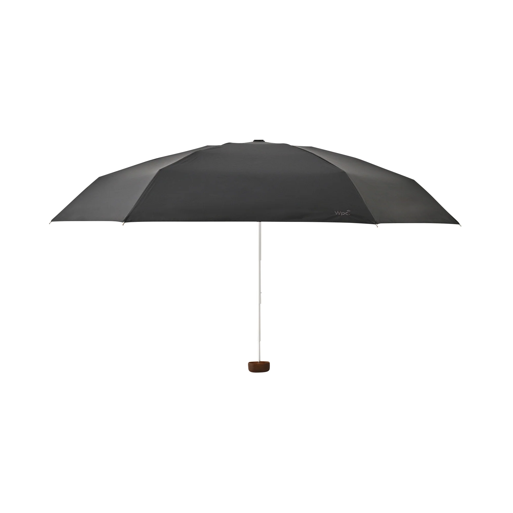 遮光ノーブルベーシック 折りたたみ傘 50cm ブラック（晴雨兼用） - Image 4