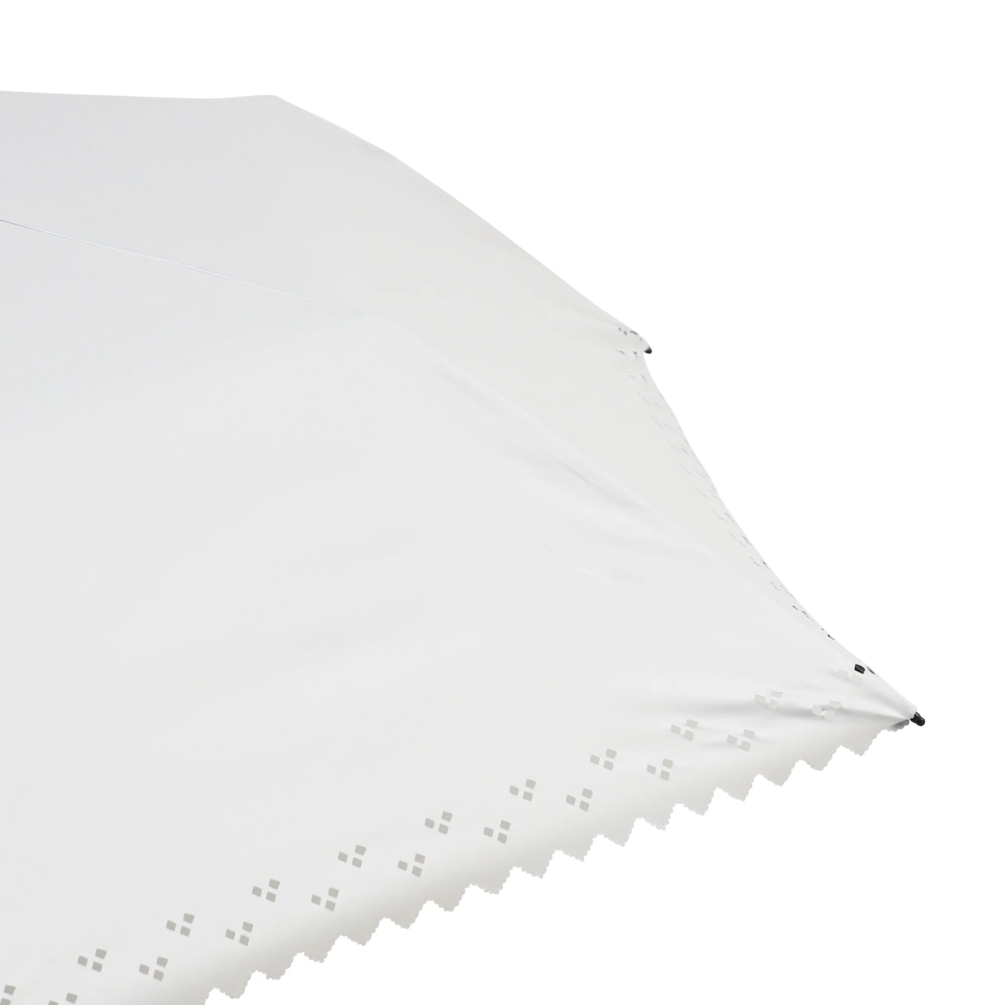 遮光HEAT DOWN ピクセルハート 折りたたみ傘 55cm アイボリー（晴雨兼用） - Image 5