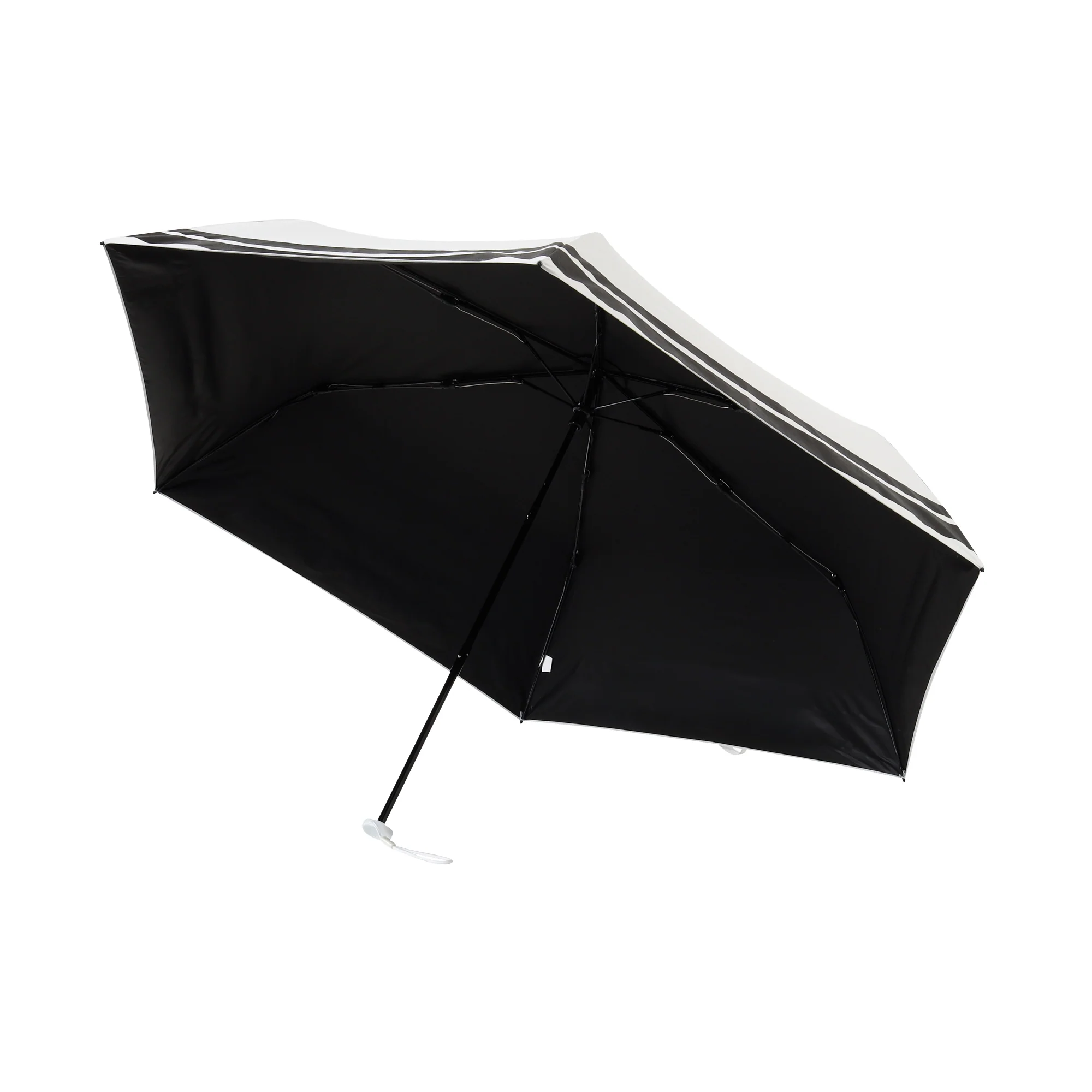 遮光HEAT DOWN ダブルライン 折りたたみ傘 55cm アイボリー（晴雨兼用） - Image 4