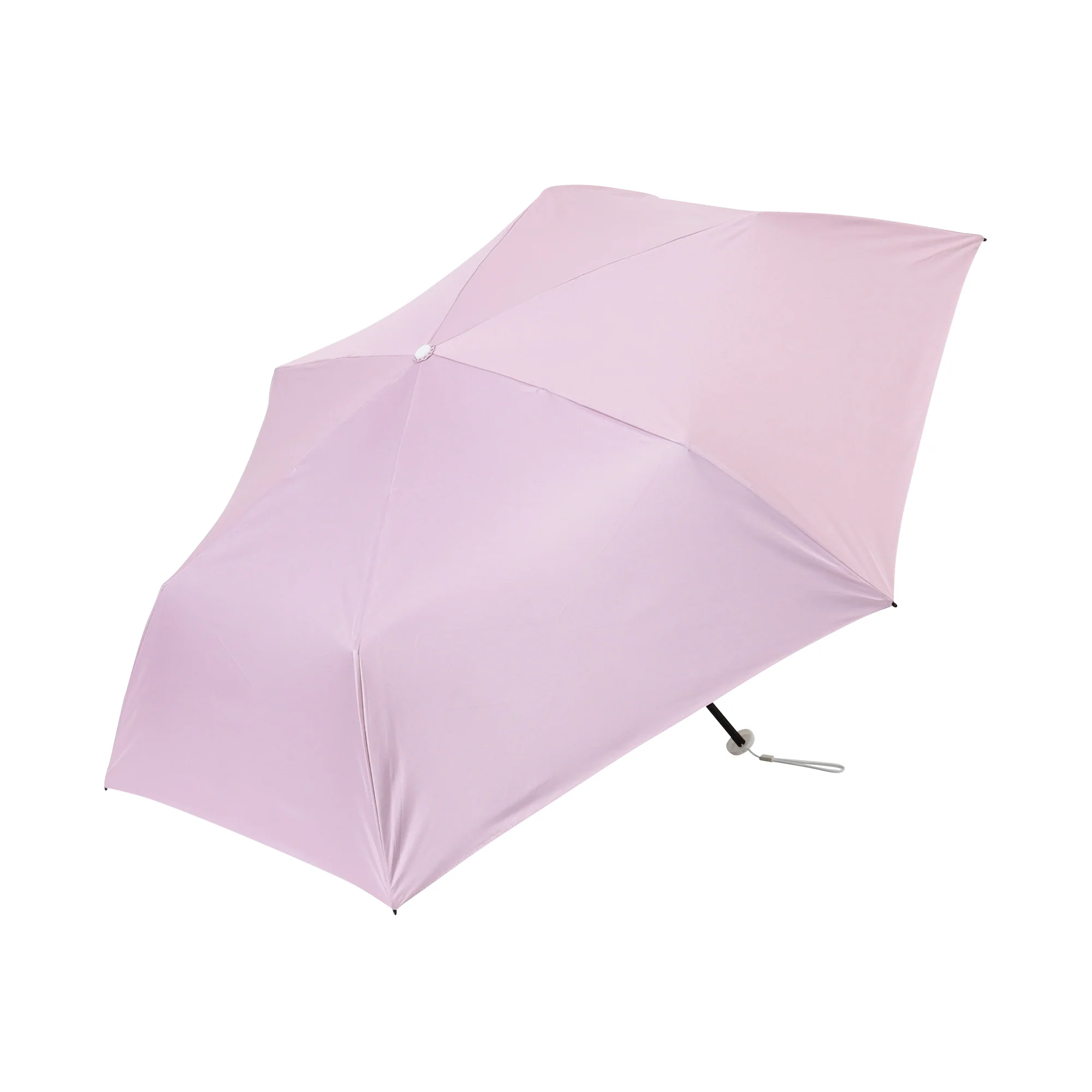 遮光HEAT DOWN プレーン 折りたたみ傘 55cm ピンク（晴雨兼用） - Image 2